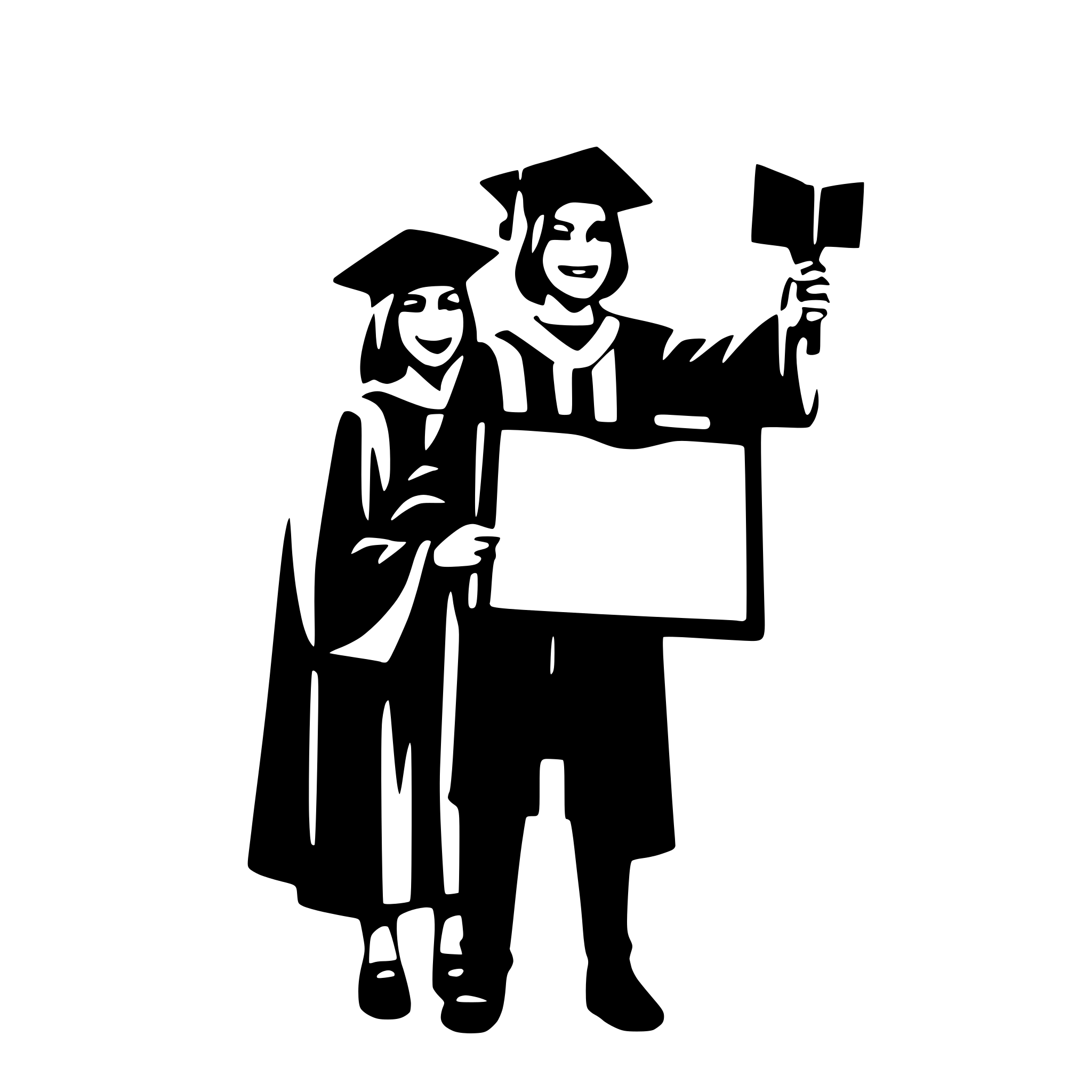 AI-generated SVG of 'graduating people holding diploma'