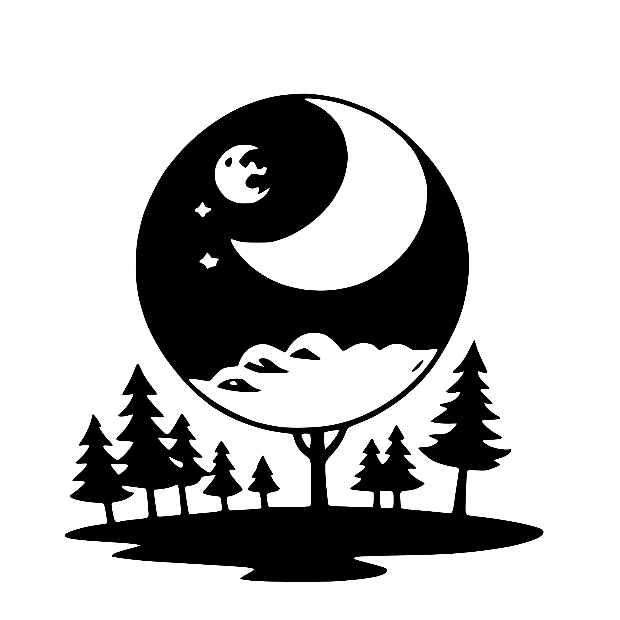 AI-generated SVG of a full moon