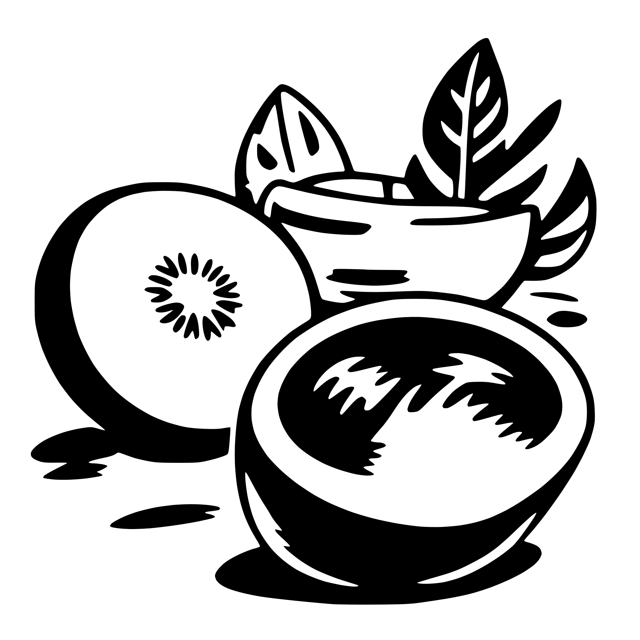 AI-generated SVG of a kiwi fruit