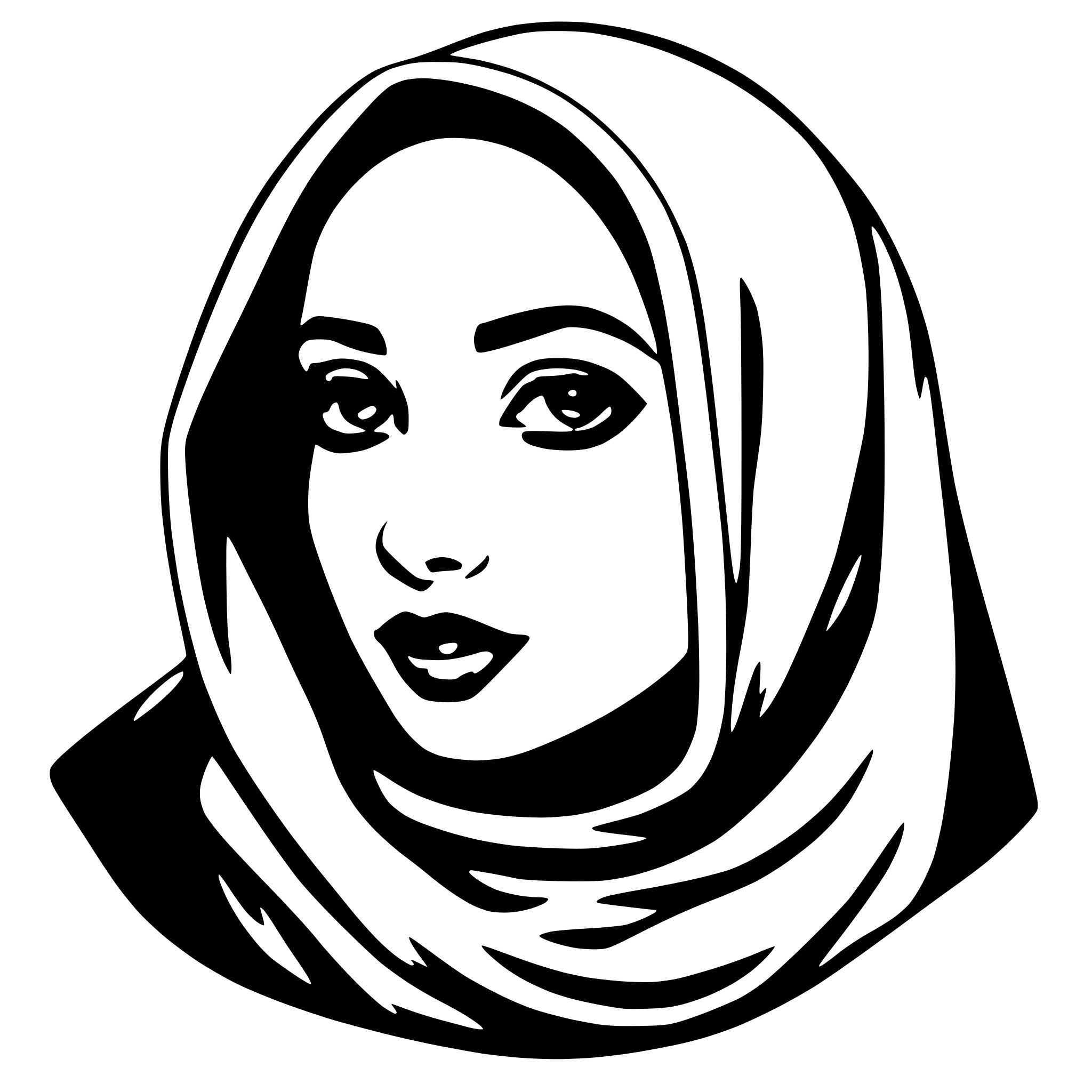 AI-generated SVG of 'hijab'