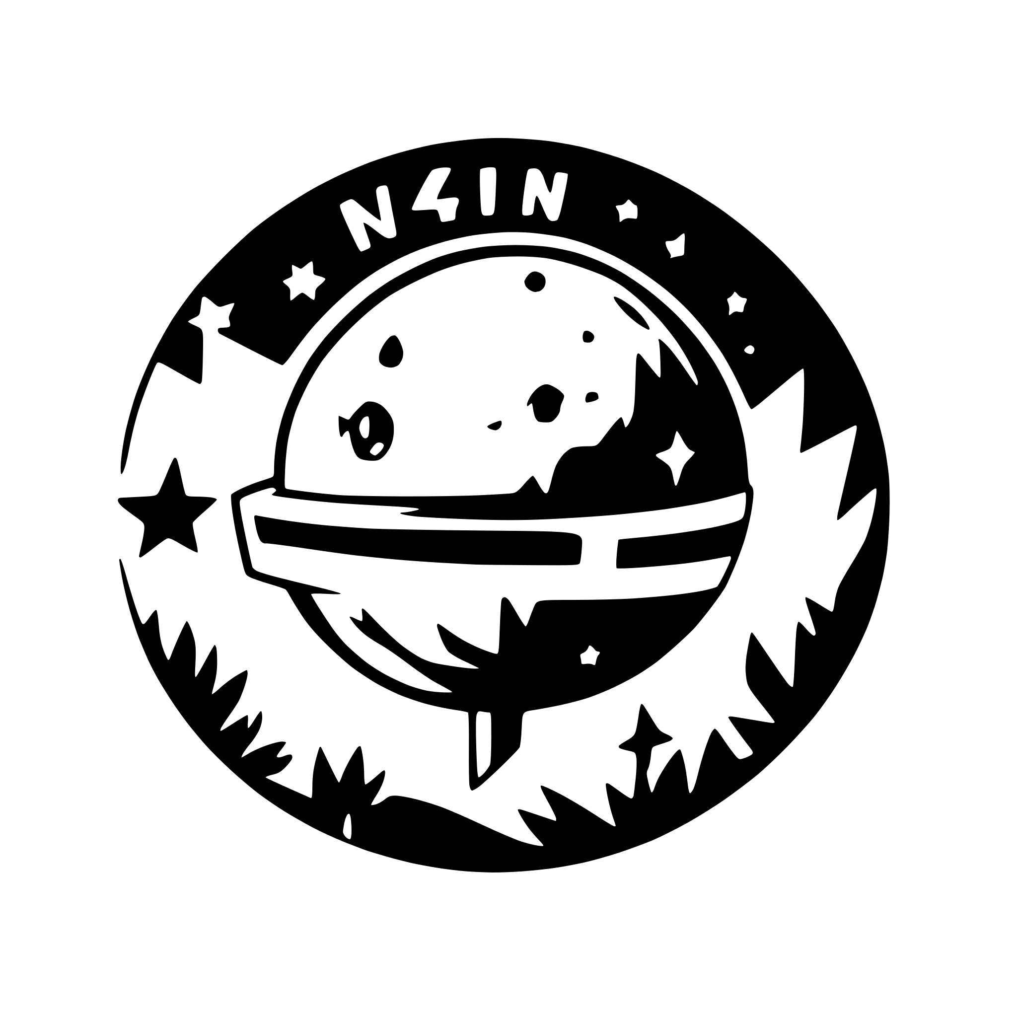 AI-generated SVG of a A logo of something stellar with an event horizon