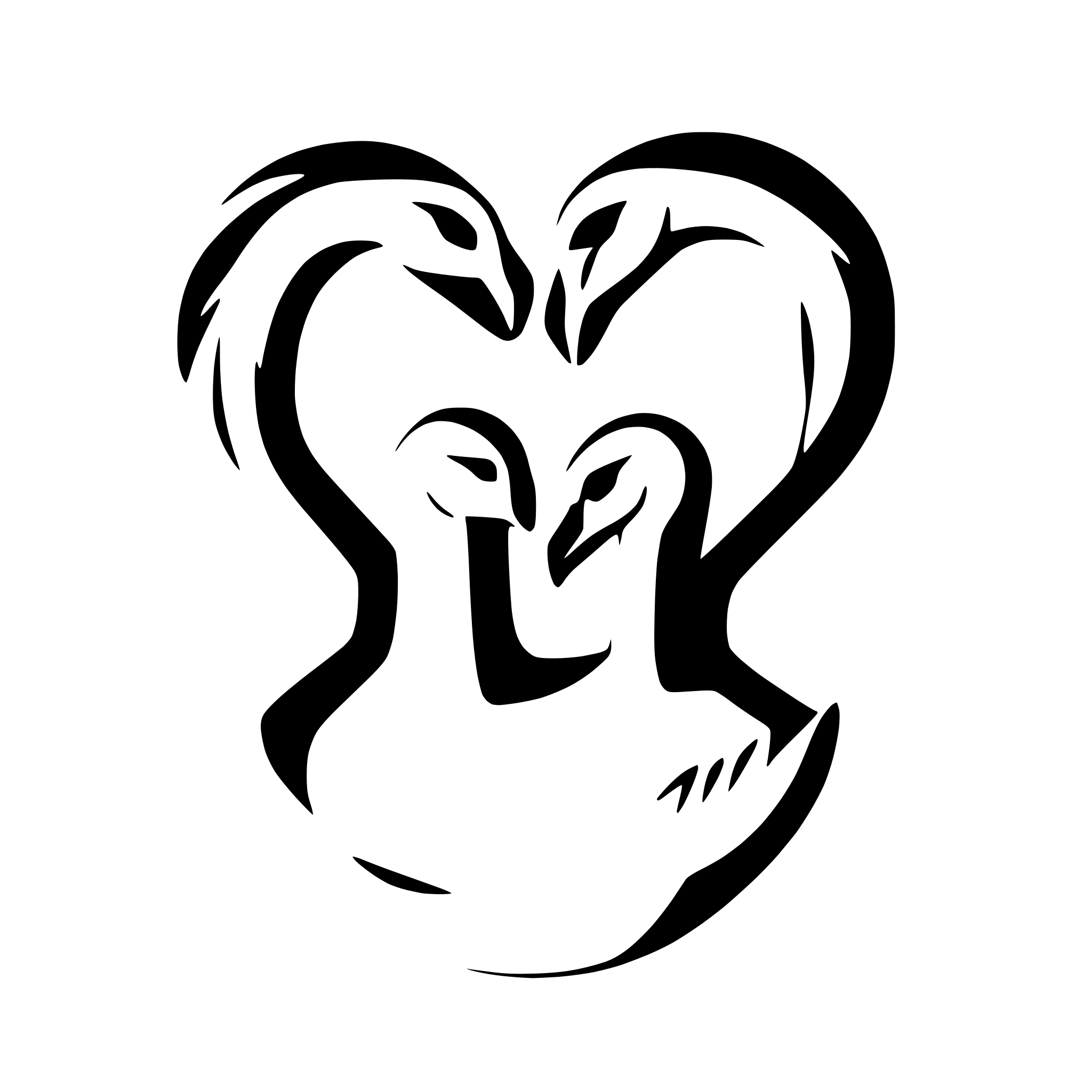 AI-generated SVG of a swans forming a heart