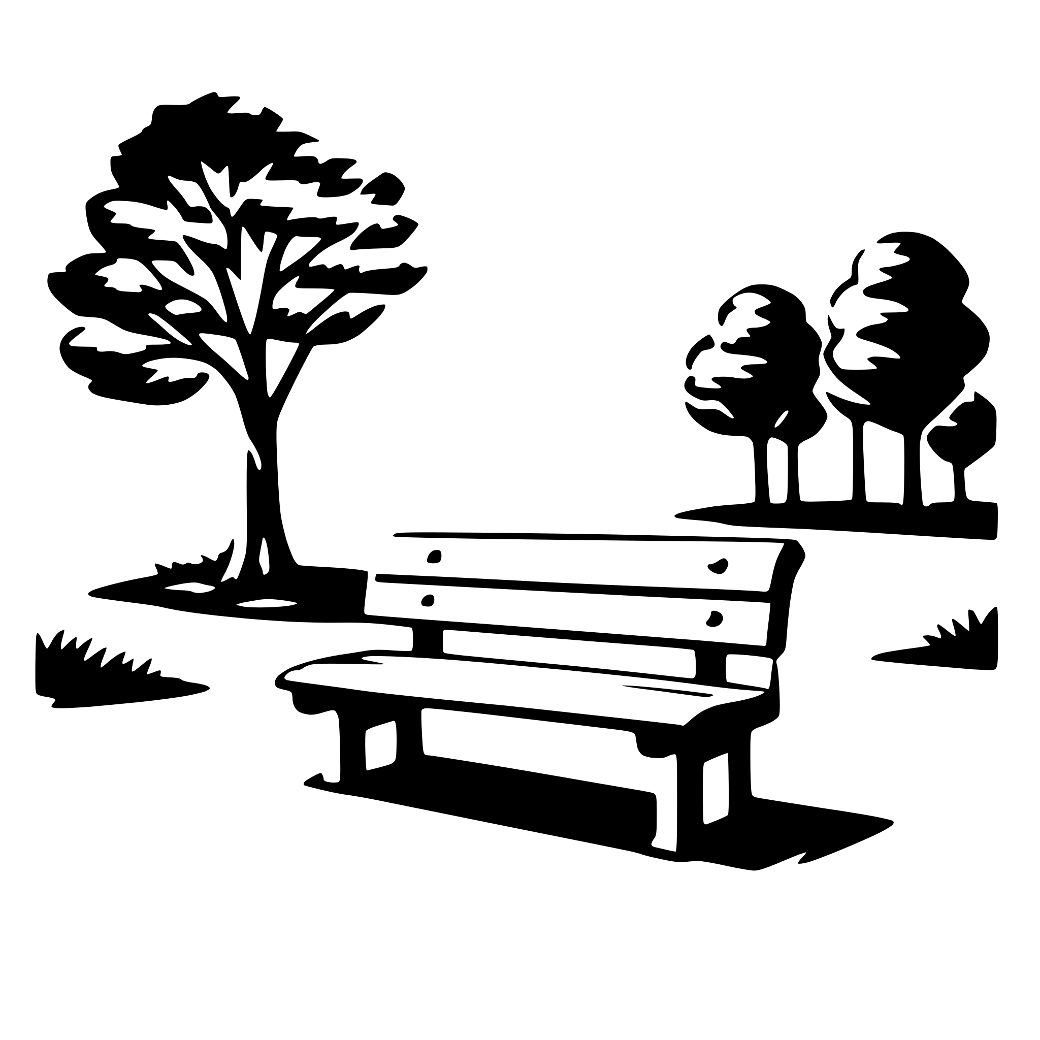 AI-generated SVG of 'park bench'