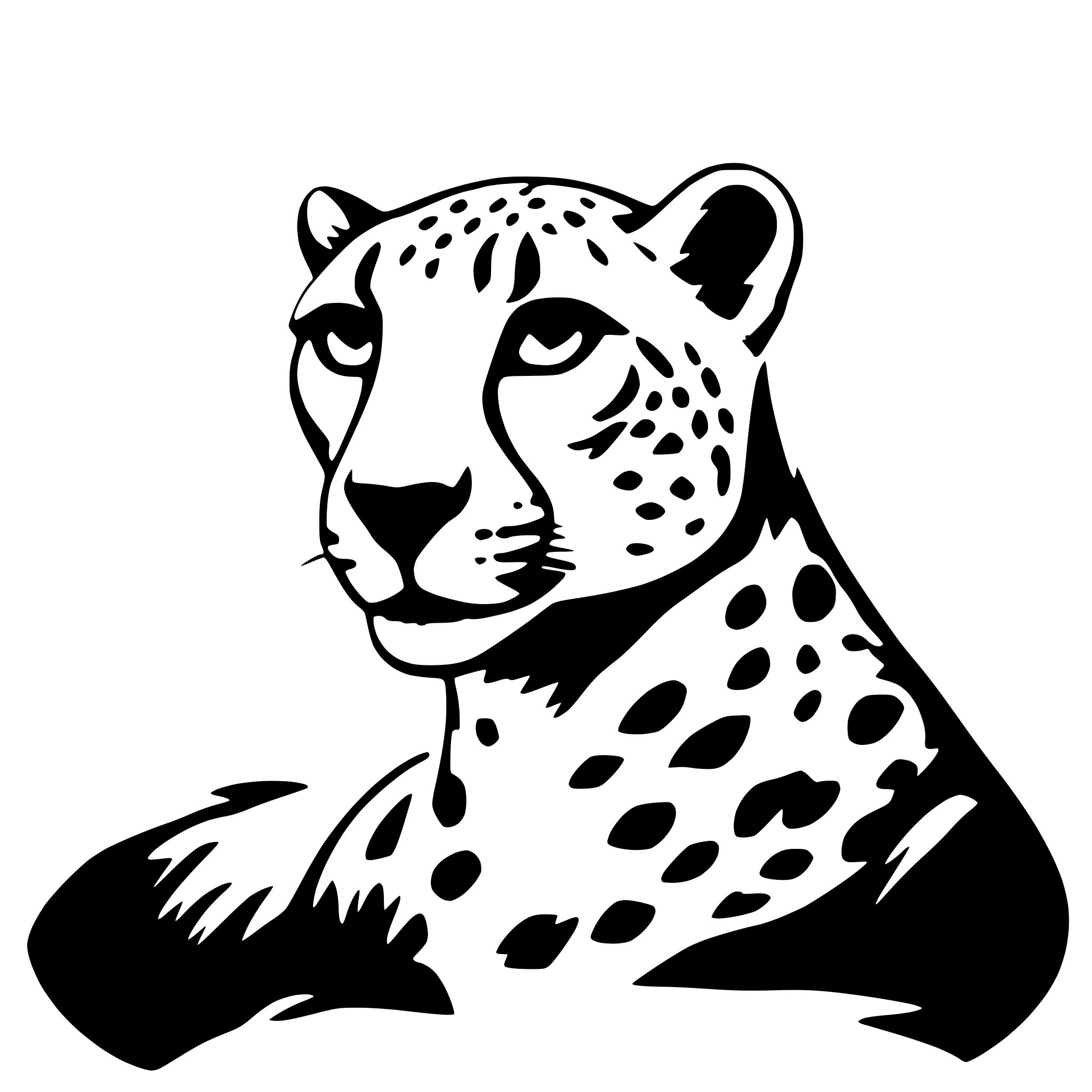 AI-generated SVG of 'cheetah'