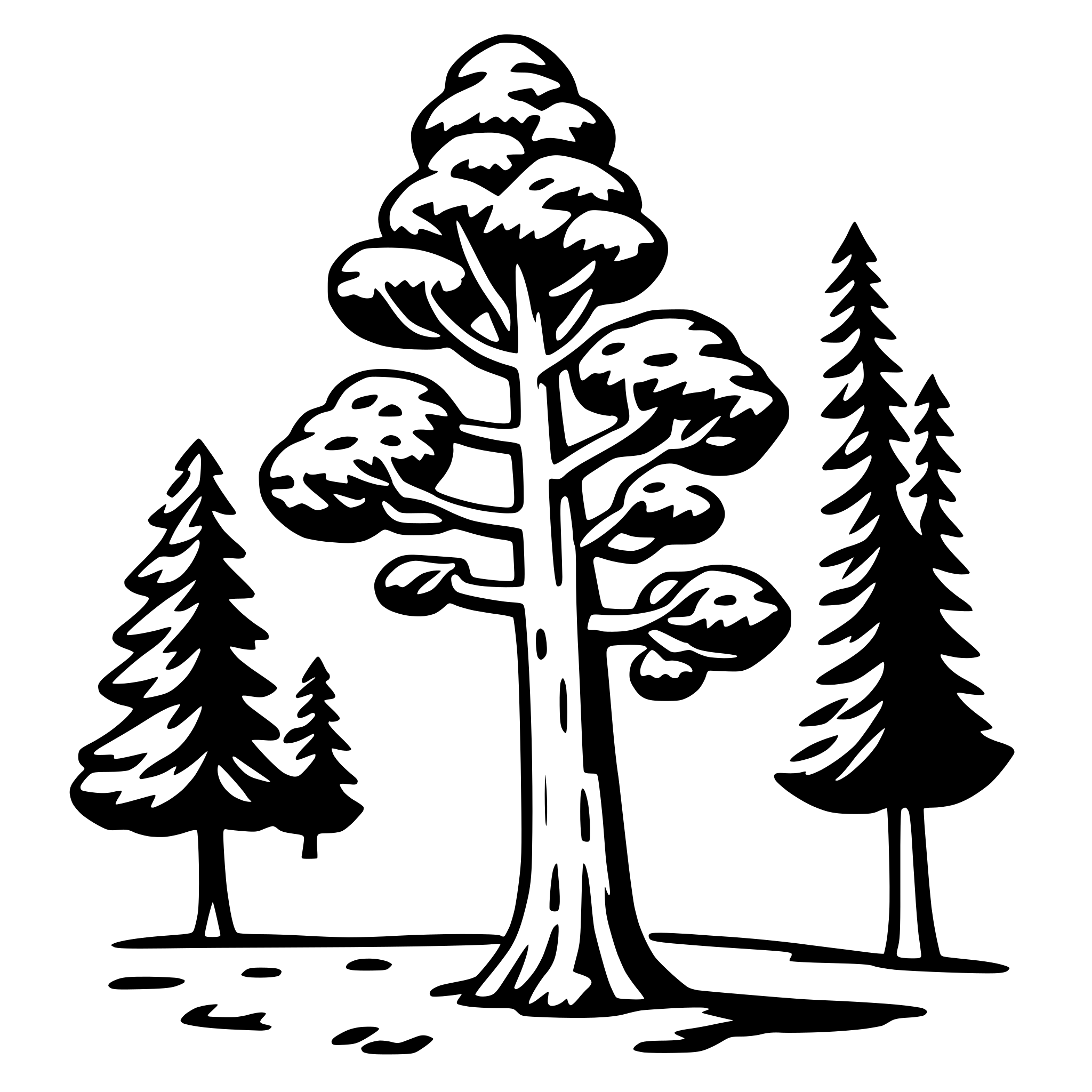 AI-generated SVG of a sequoia tree