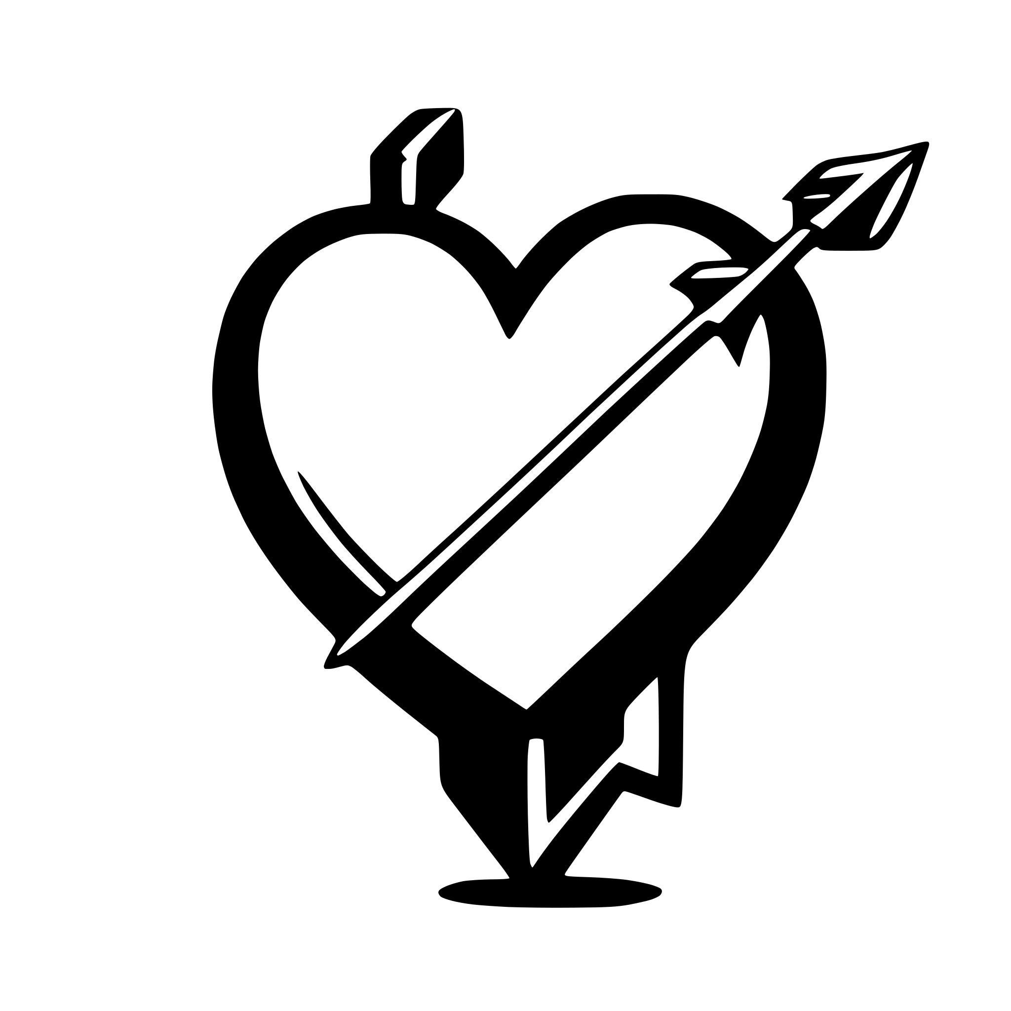 AI-generated SVG of a heart and arrow