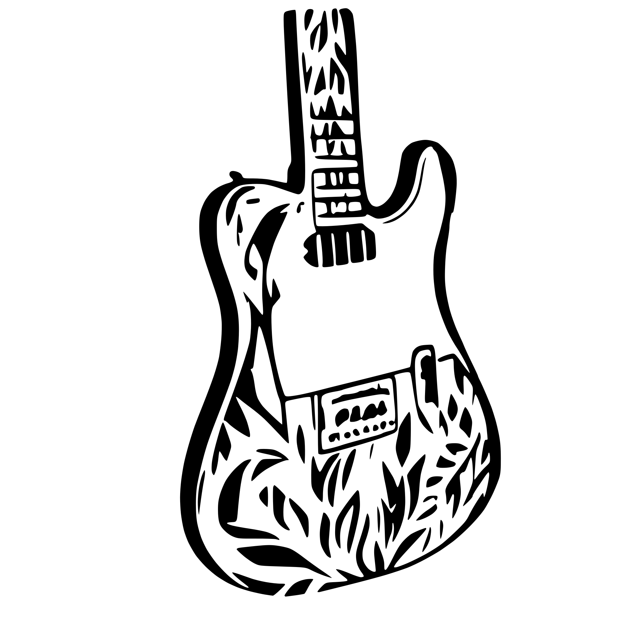 AI-generated SVG of a Fender Telecaster guitar