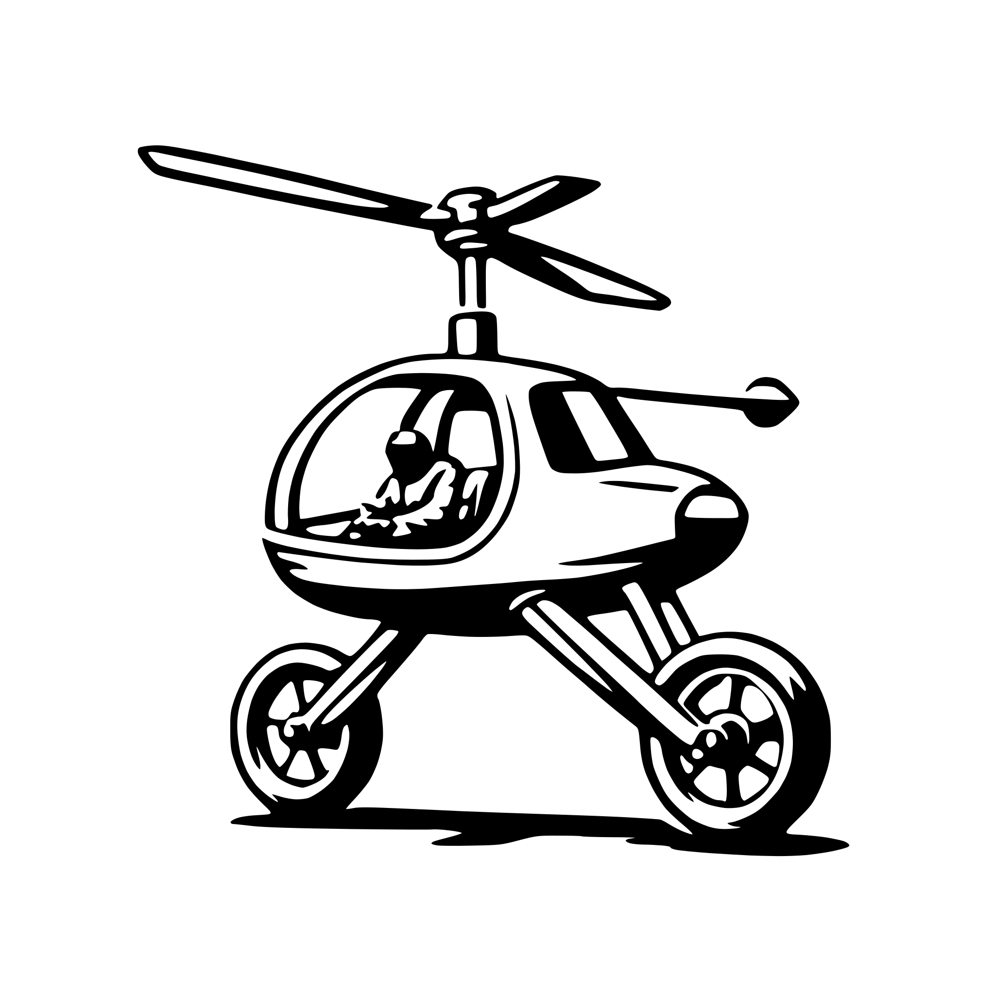 AI-generated SVG of 'gyrocopter'