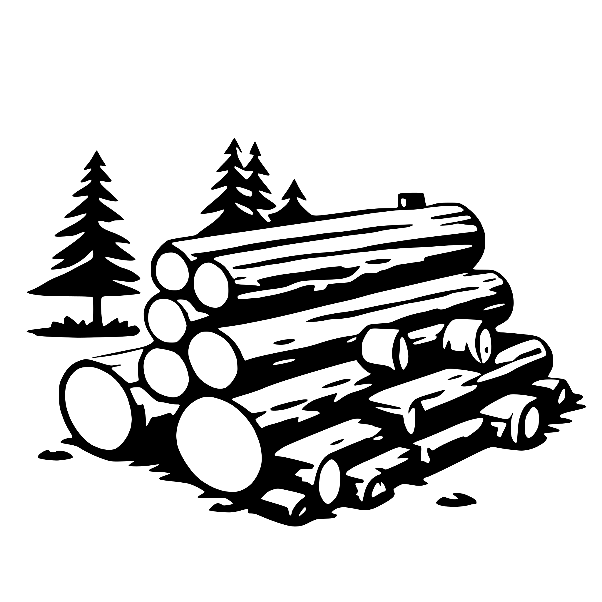 AI-generated SVG of a log stack
