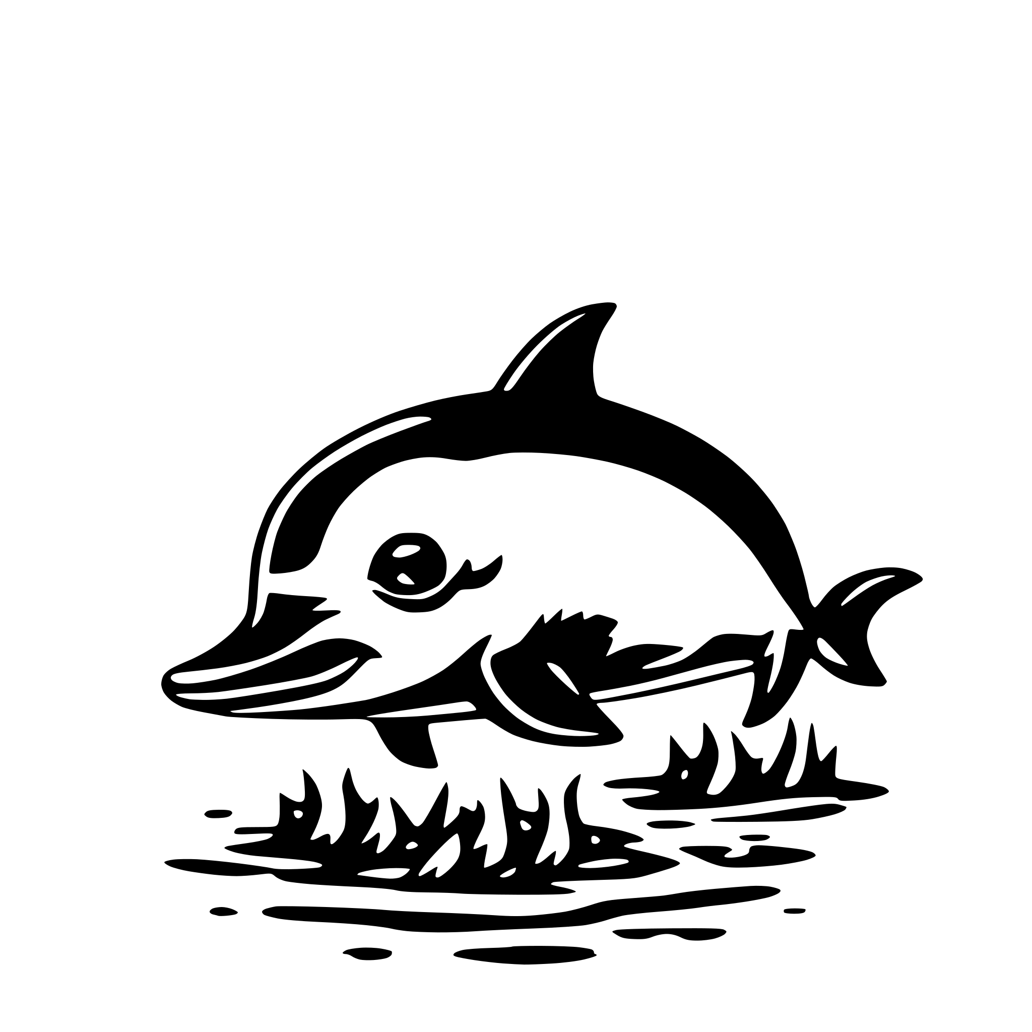 AI-generated SVG of 'Delfin. Cute. Chibi.'