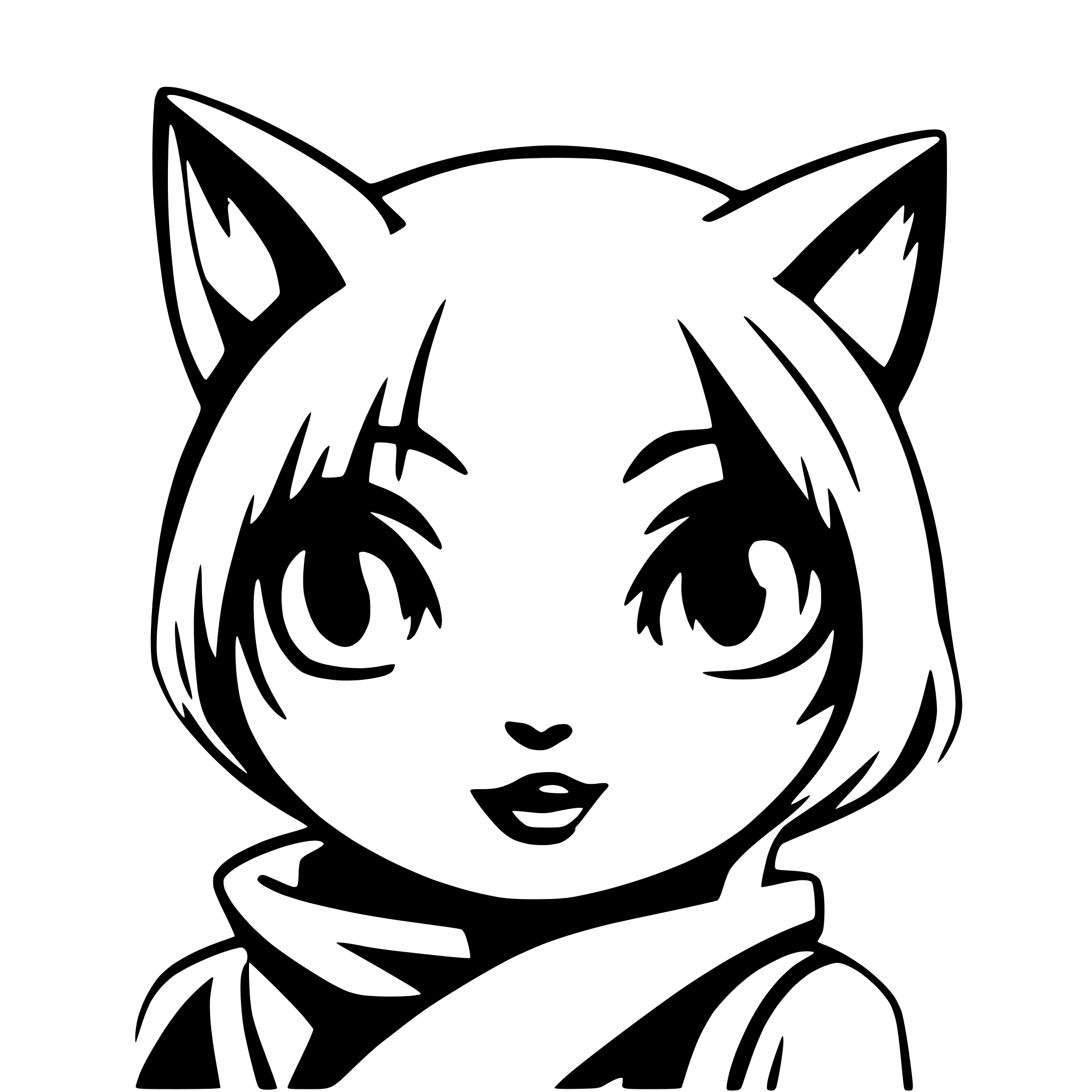 AI-generated SVG of 'Süße Katze, große augen, zum verlieben'