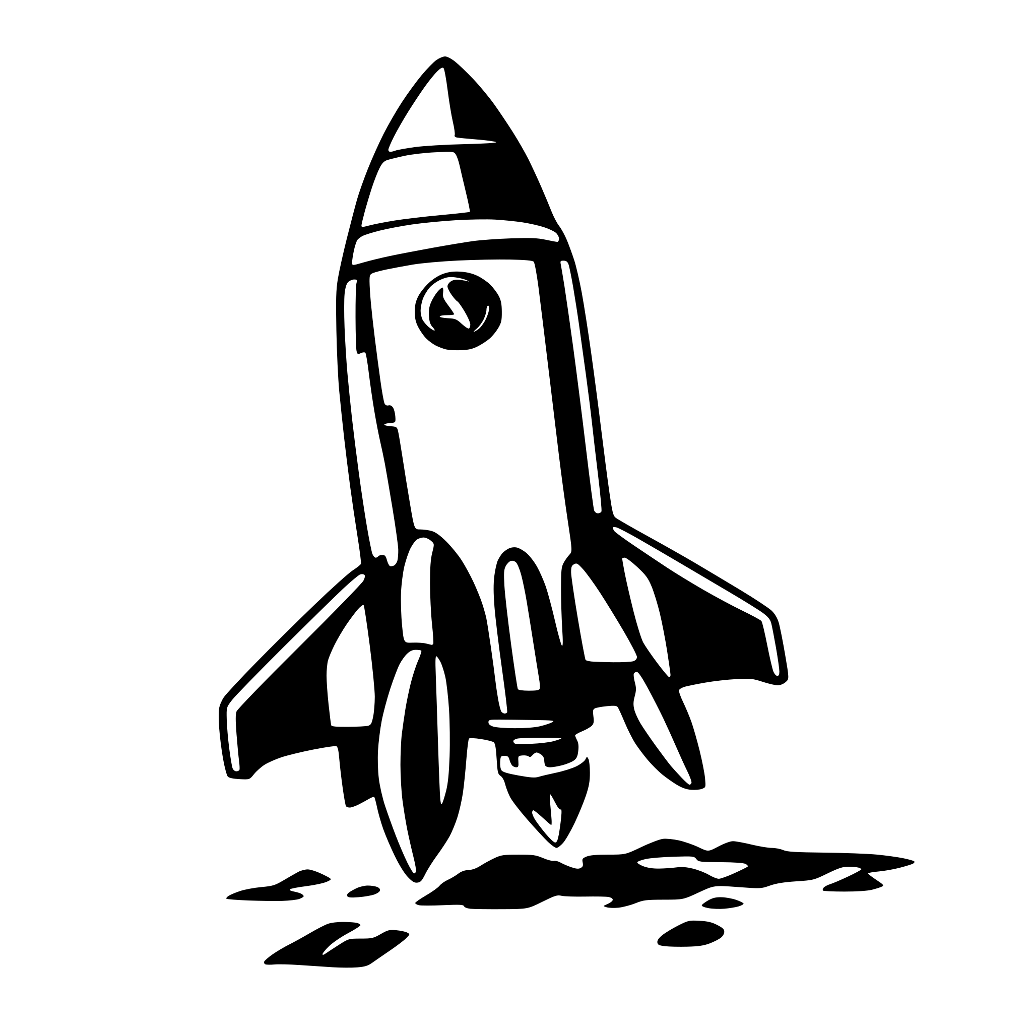 AI-generated SVG of a rocket