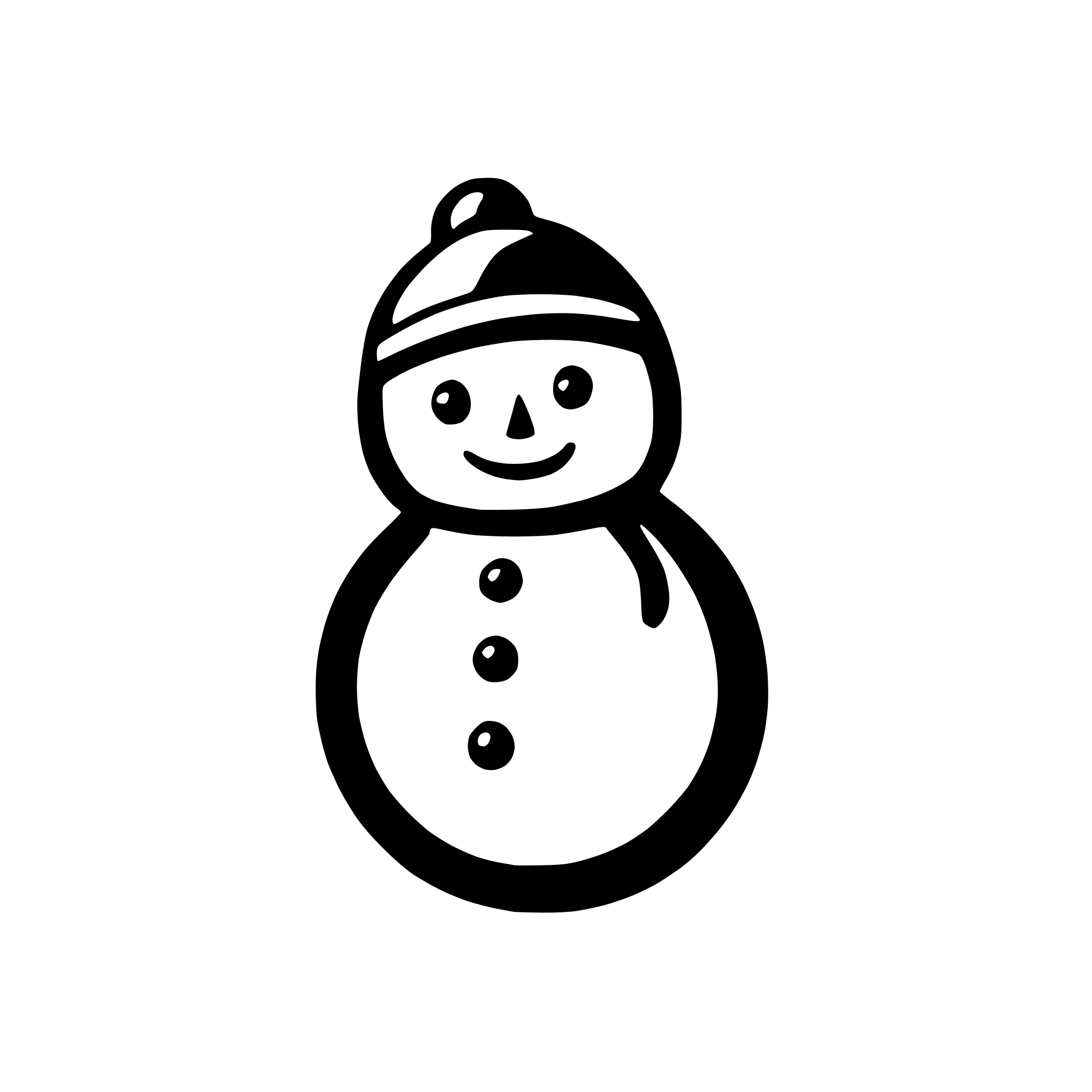 AI-generated SVG of 'snowman'