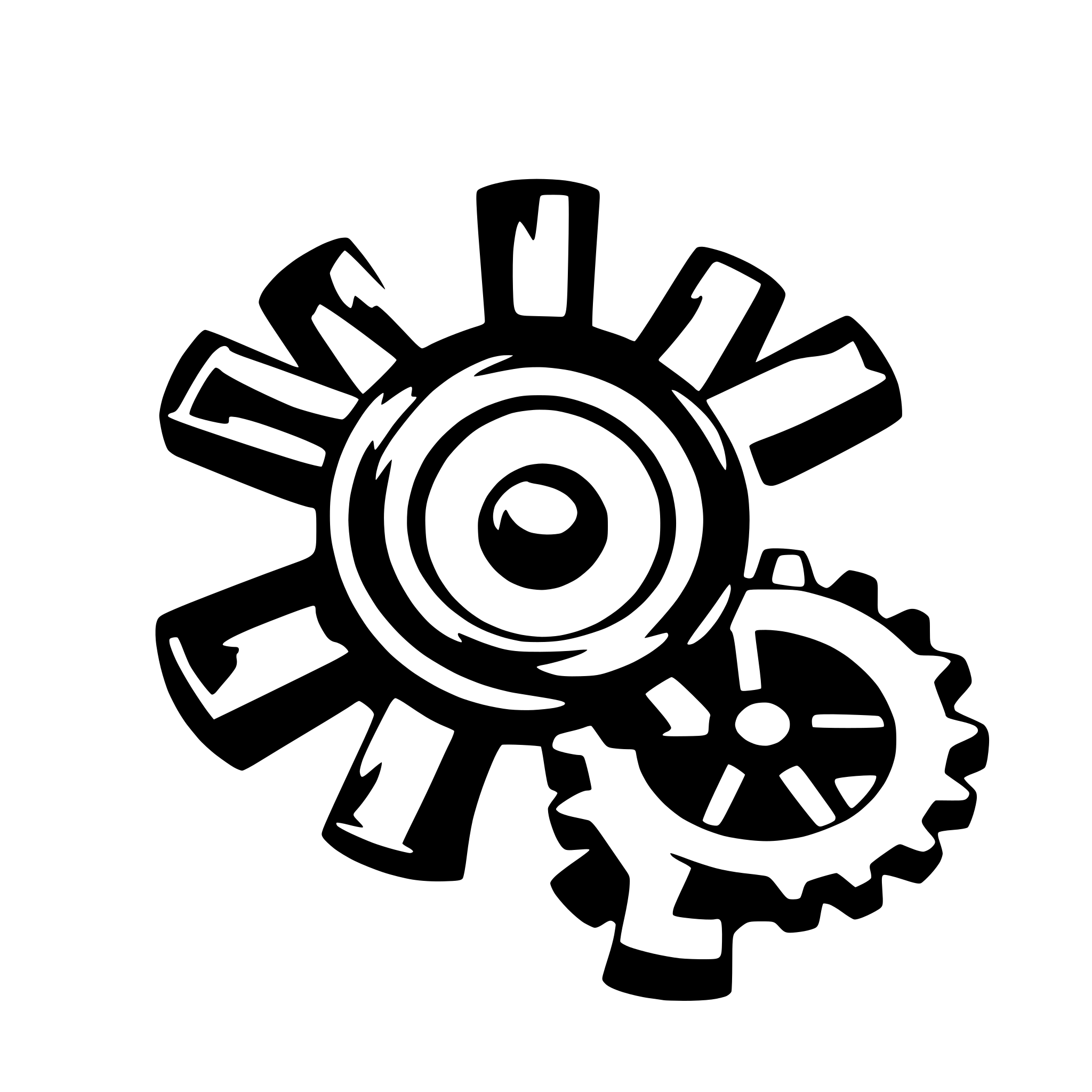 AI-generated SVG of 'interlocking gears'