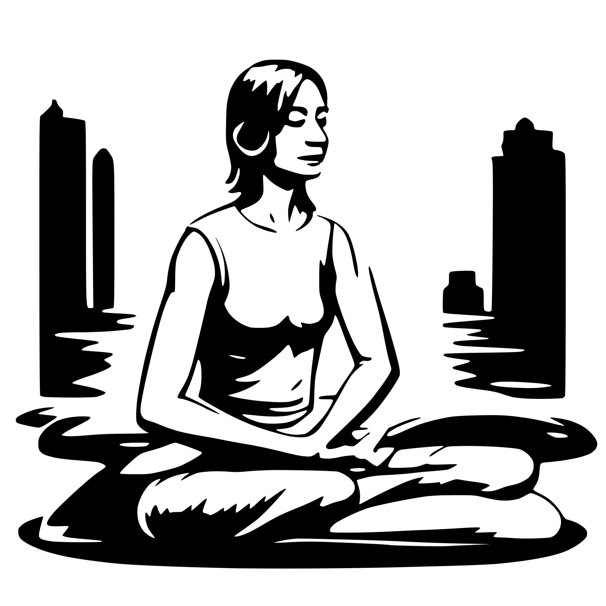 AI-generated SVG of a yoga downdog