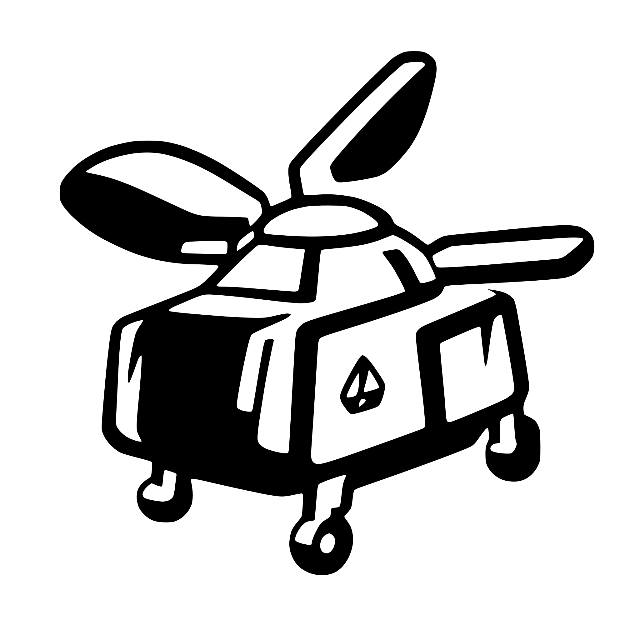 AI-generated SVG of a rf link to drone