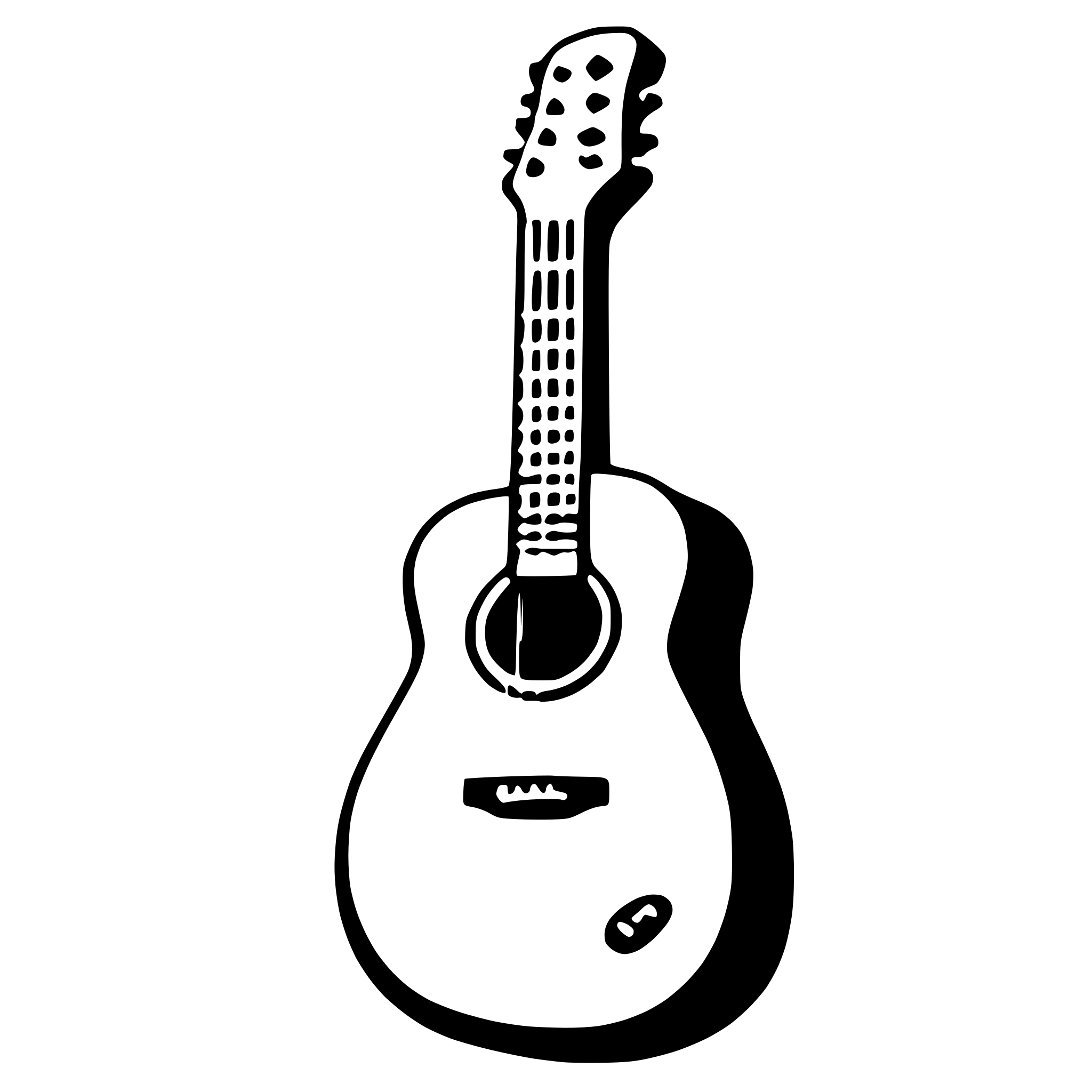 AI-generated SVG of a Stencil guitar