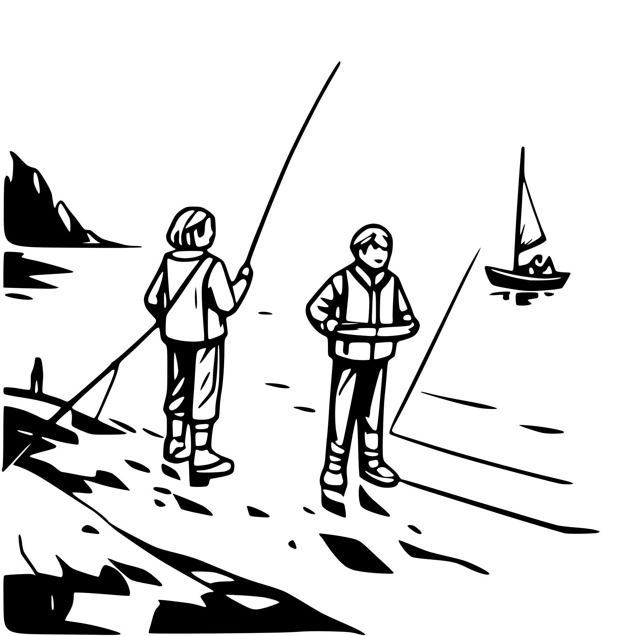 AI-generated SVG of 'people fishing in the ocean'