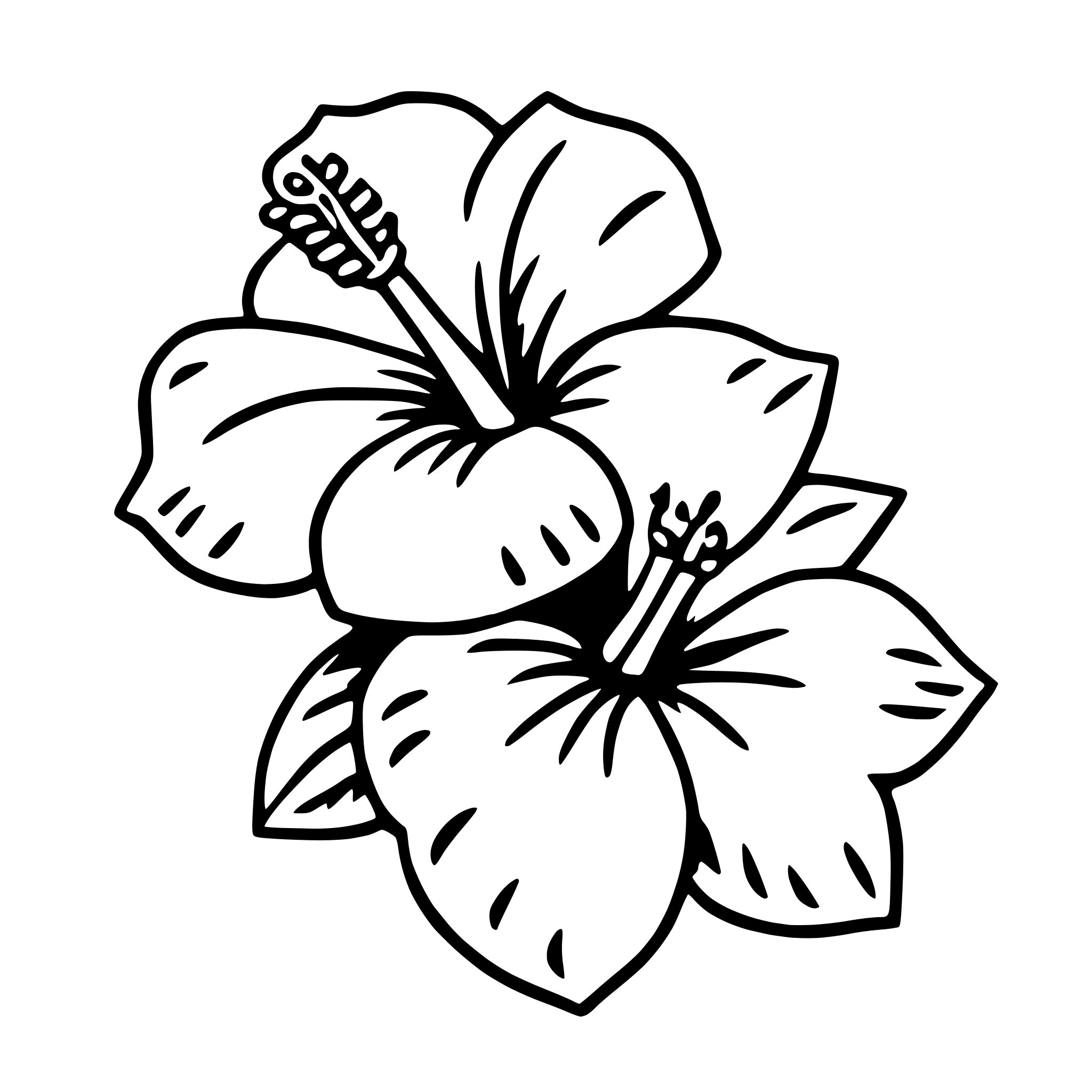 AI-generated SVG of 'hibiscus'