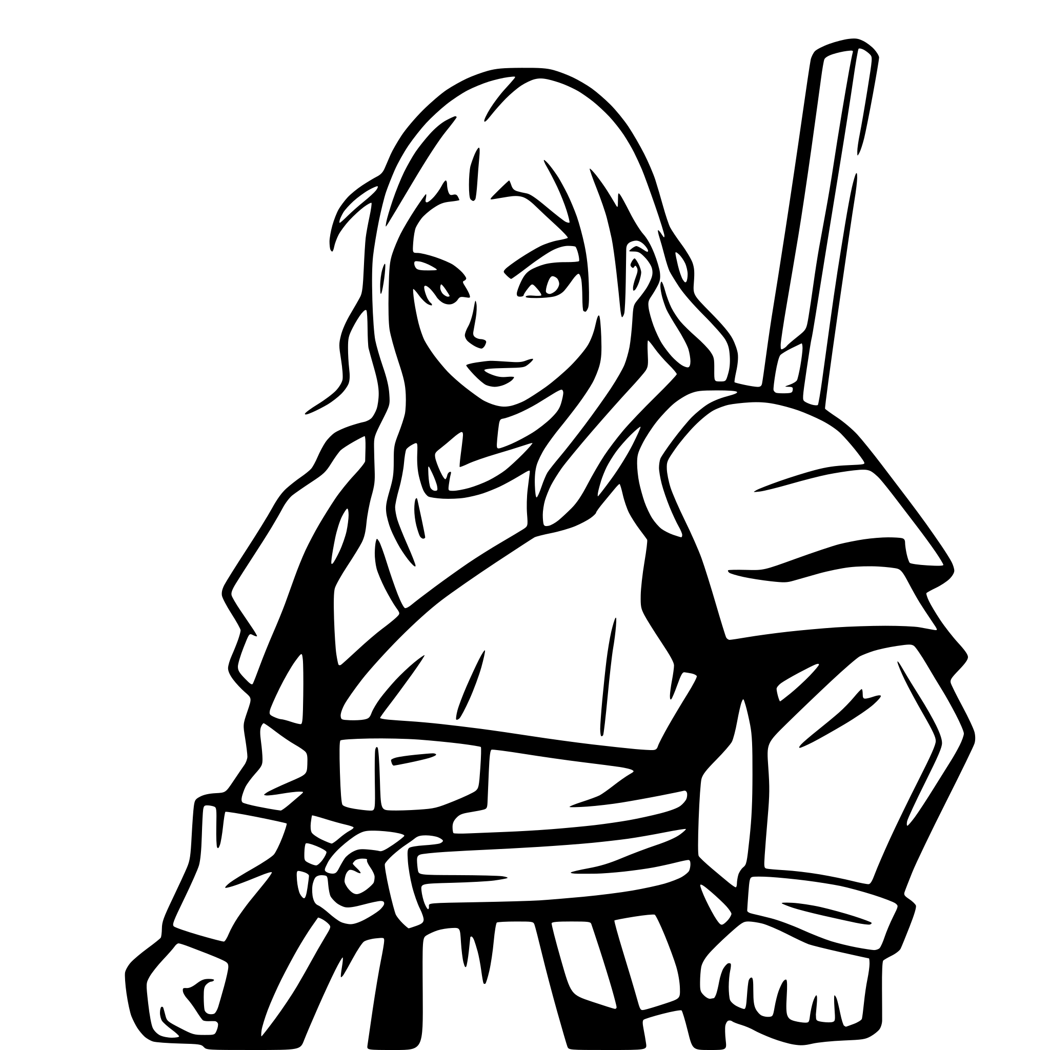 AI-generated SVG of 'samurai'