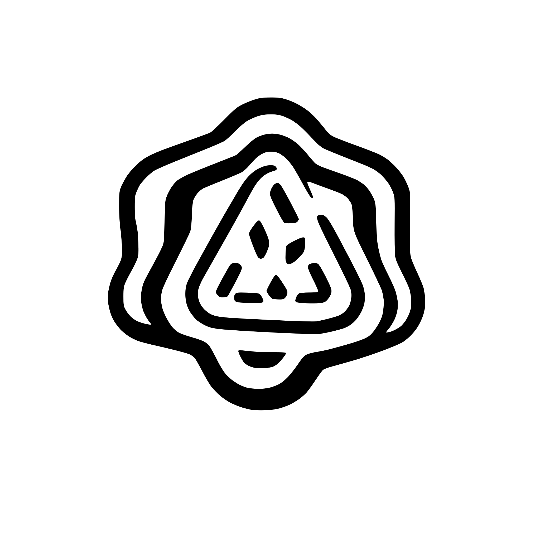 AI-generated SVG of a symmetrical decentralized communication