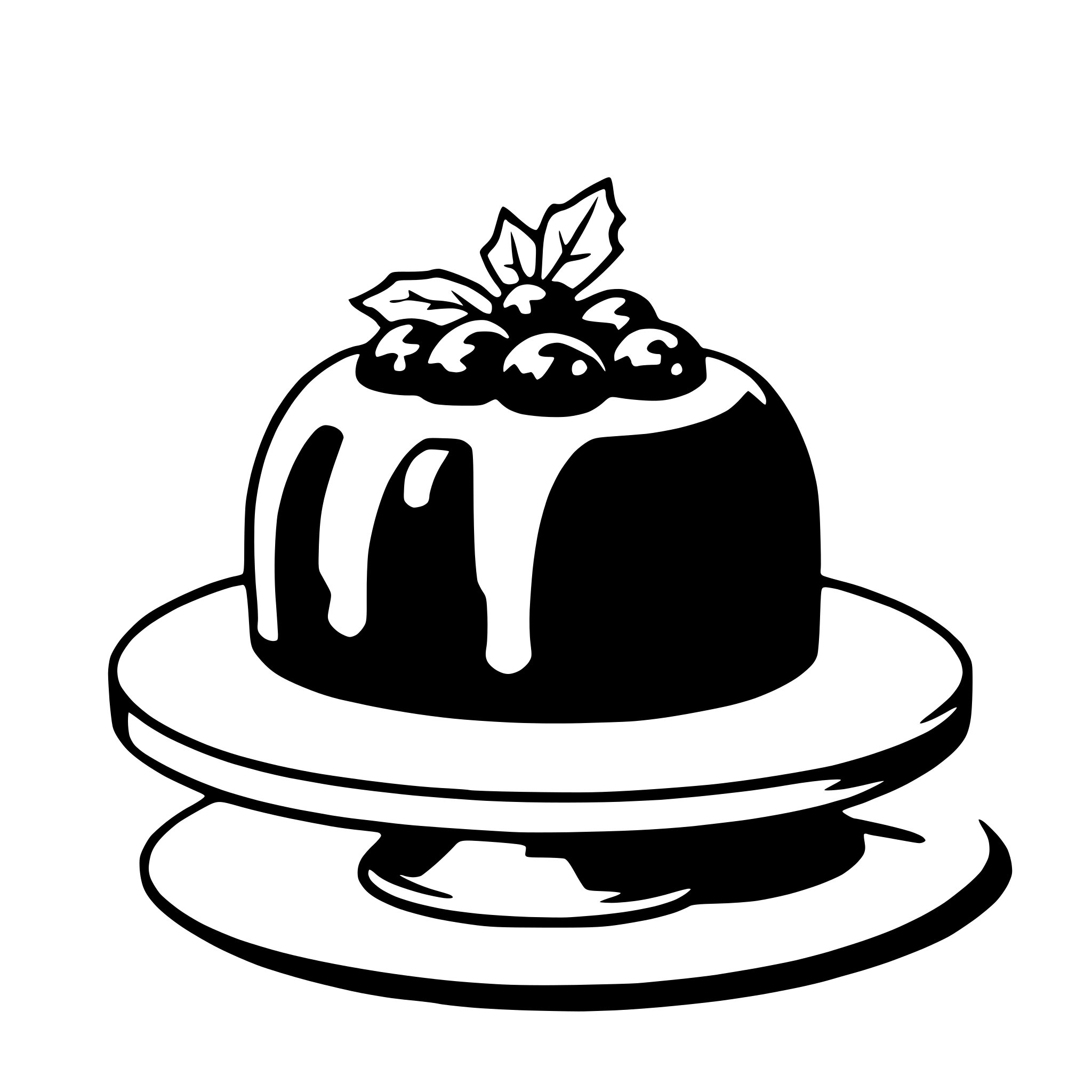 AI-generated SVG of a christmas pudding