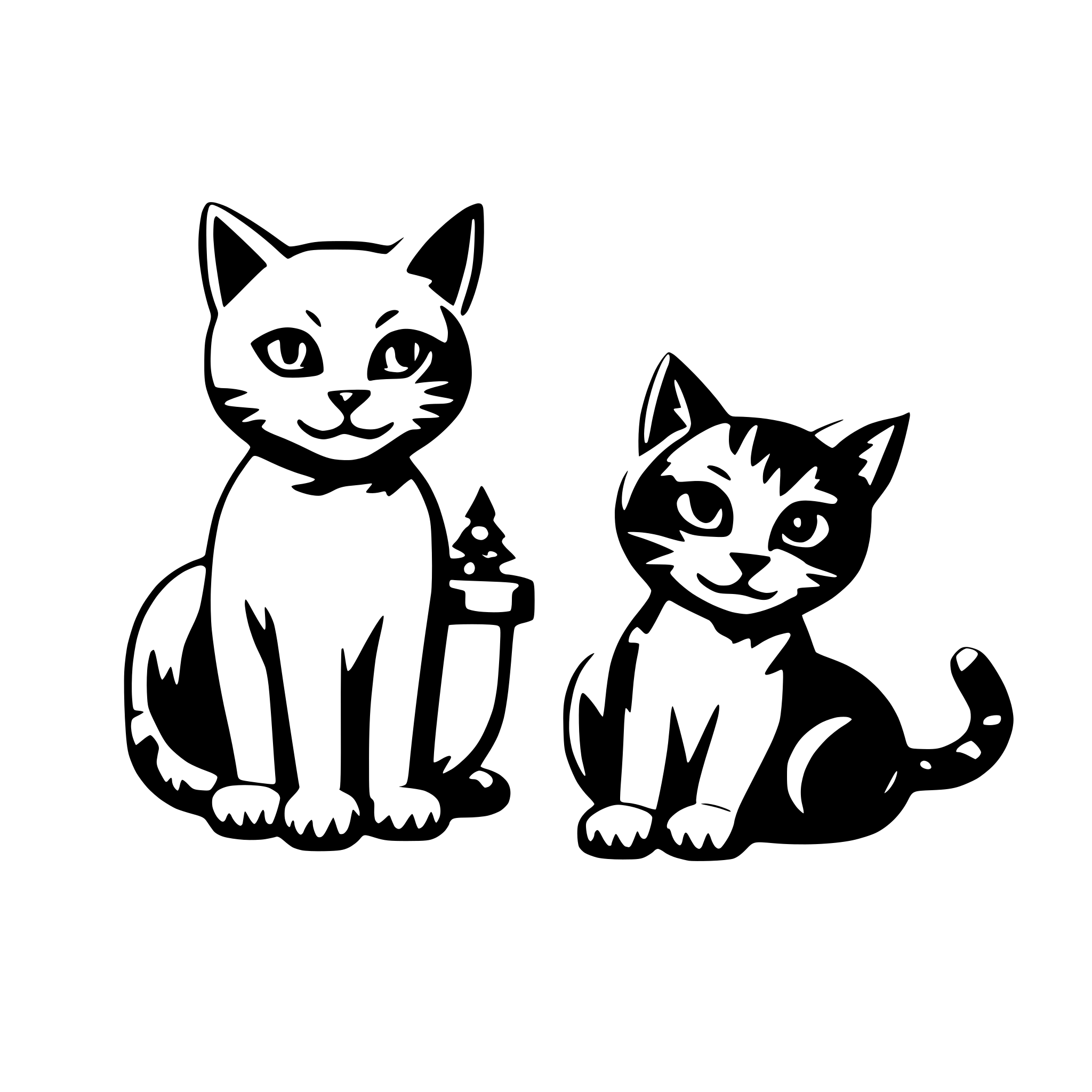 AI-generated SVG of a Cats and christmas