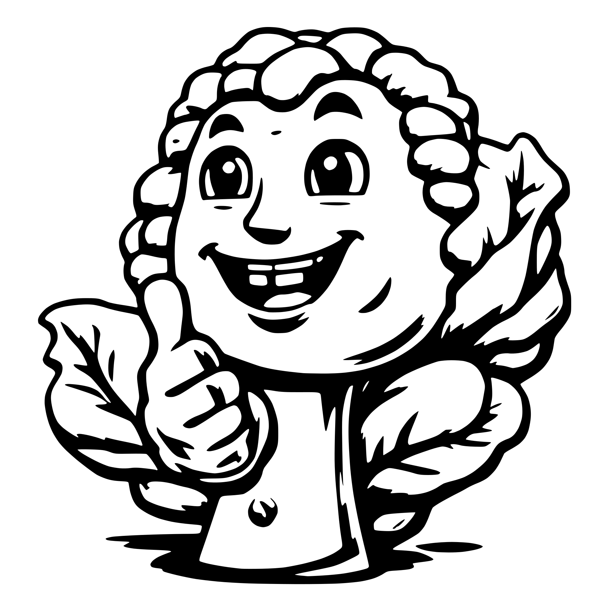 AI-generated SVG of a lettuce holding a thumb up
