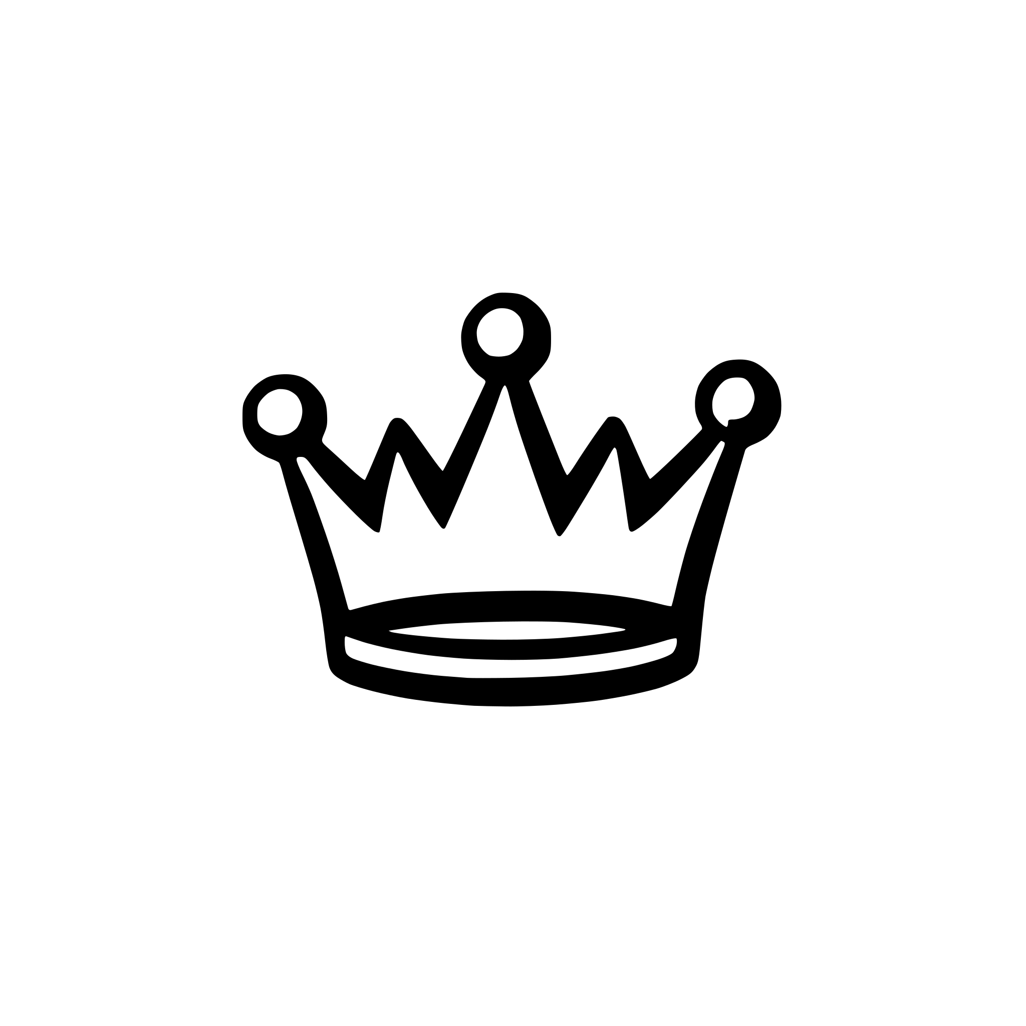 AI-generated SVG of a super simple and minimalist crown with three prongs with only the borders for a logo