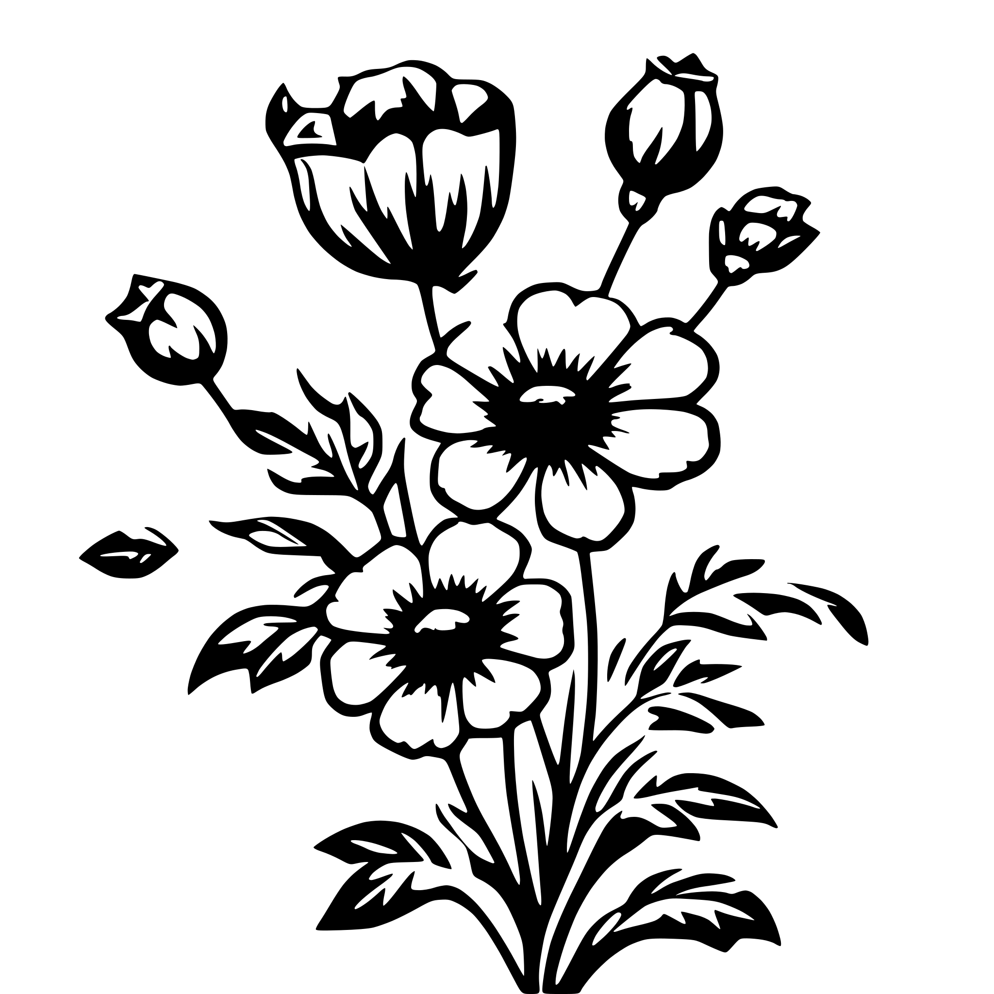 AI-generated SVG of a Seamless Floral Pattern