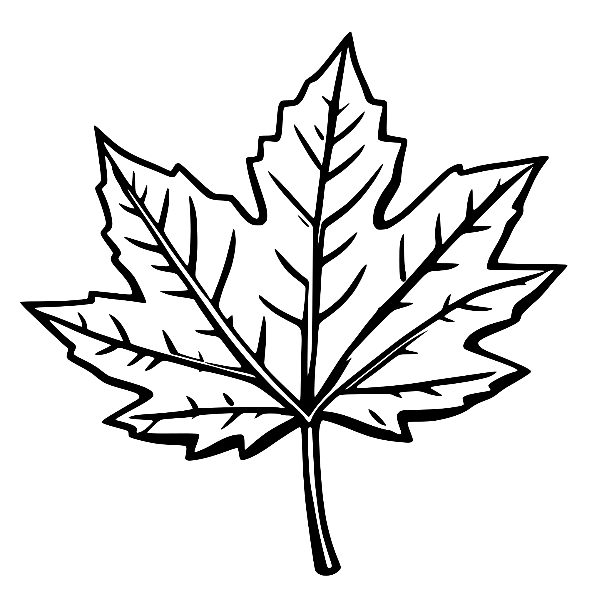 AI-generated SVG of 'maple leave'