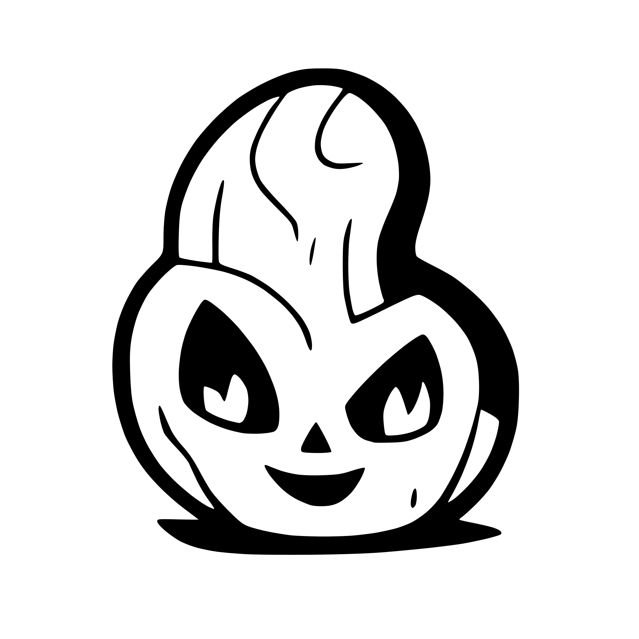 AI-generated SVG of a black and white illustrated cartoon style halloween, vector style