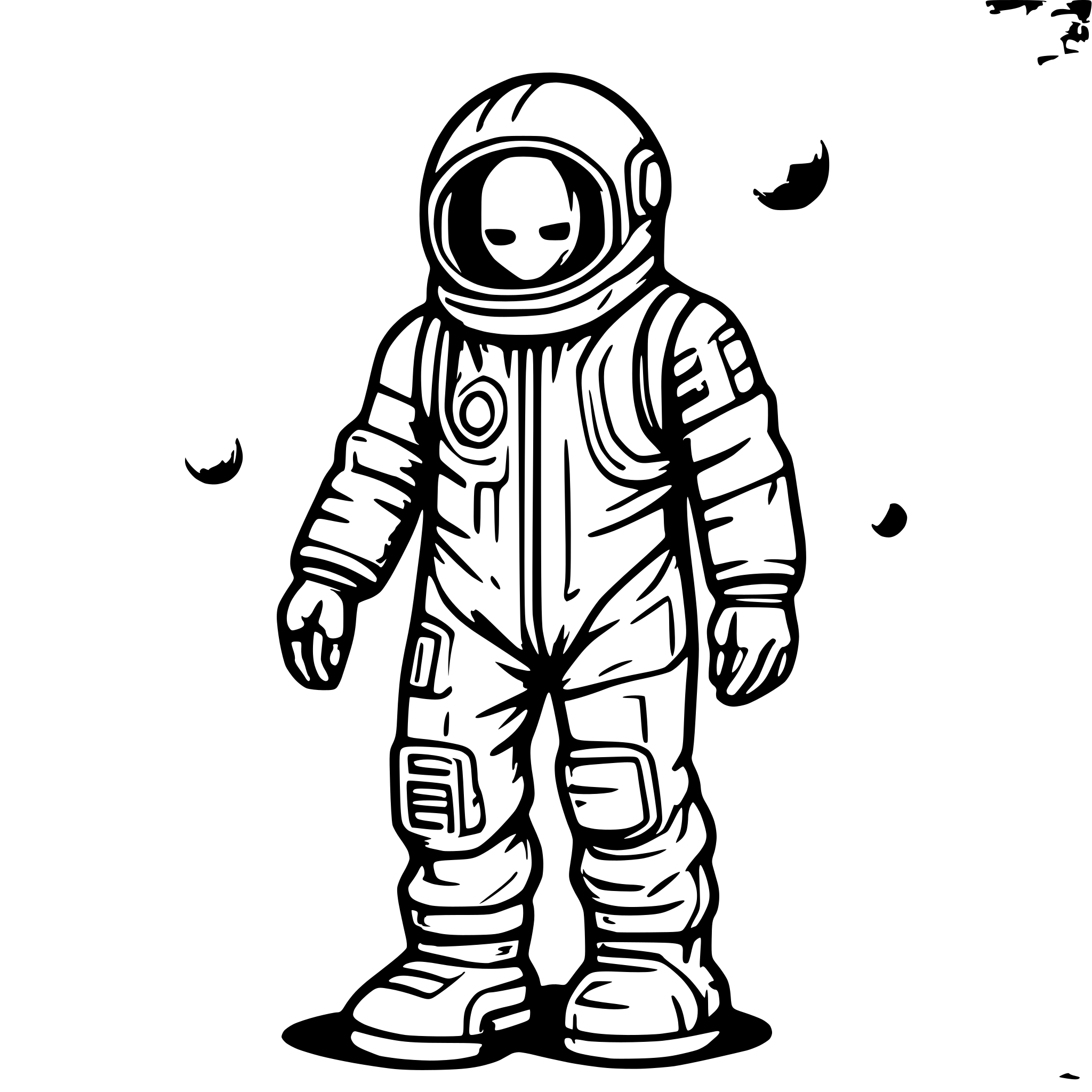 AI-generated SVG of a A crypto astronaut lost orange and purple light, no face AI-generated SVG of a A crypto astronaut lost orange and purple light, no face