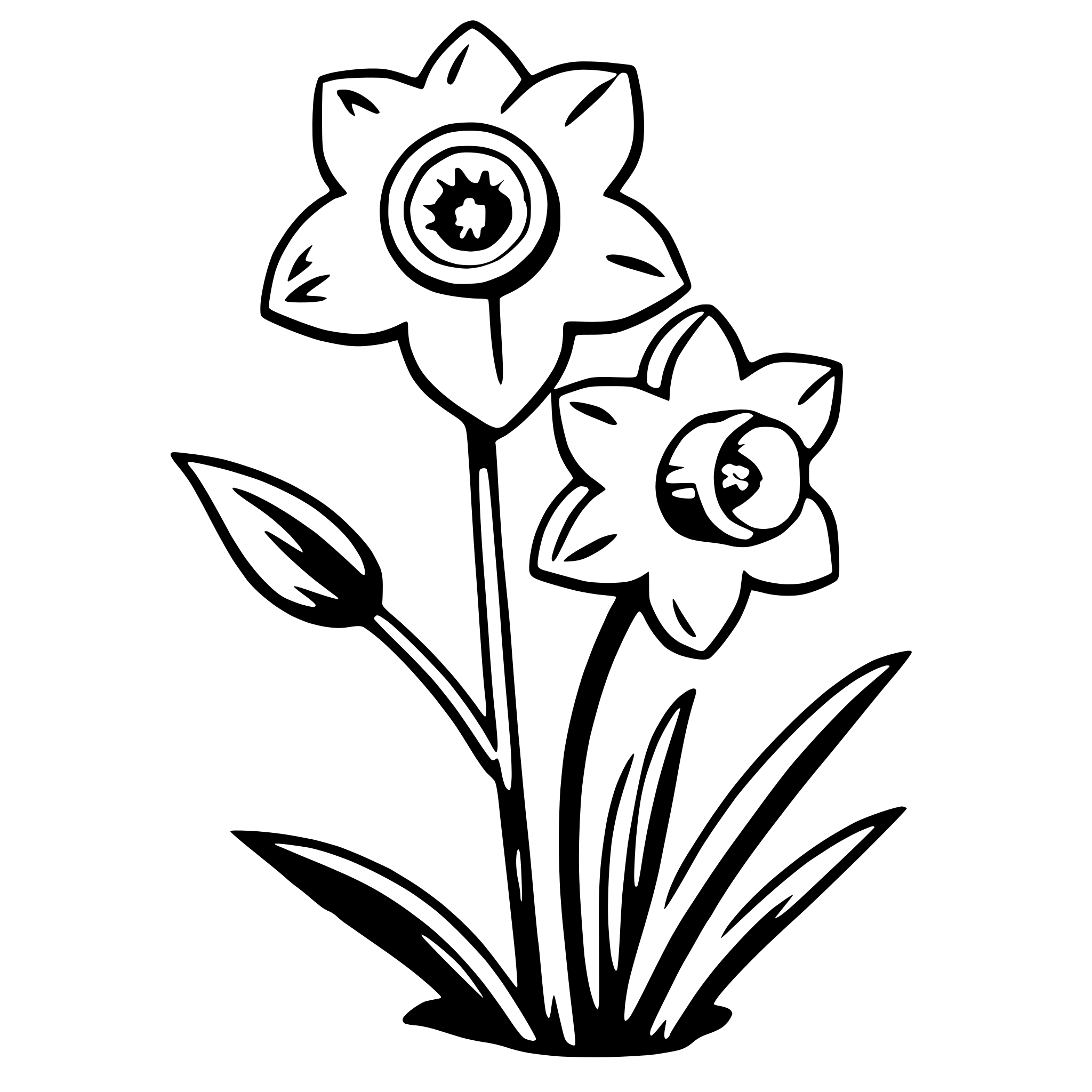 AI-generated SVG of 'daffodil'