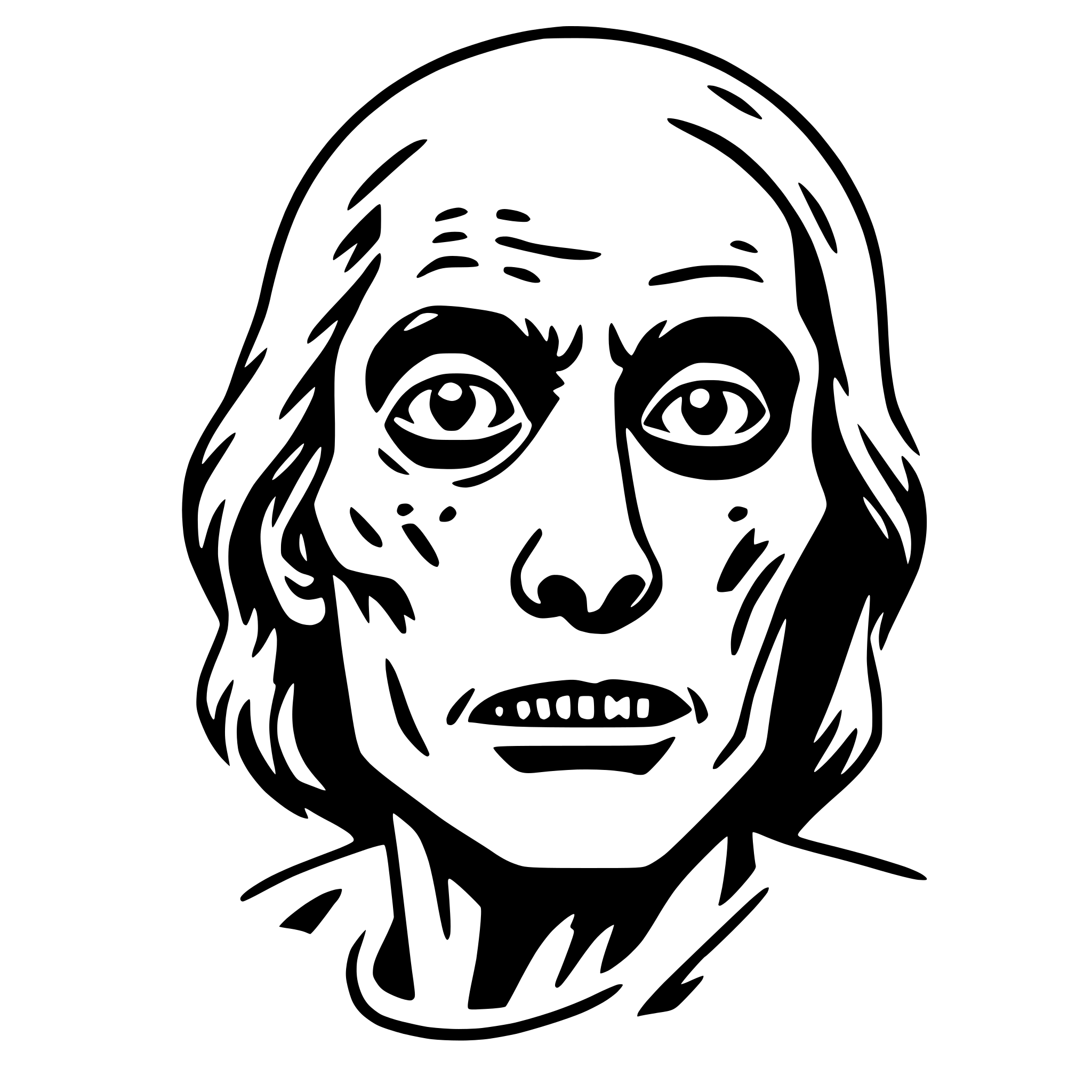 AI-generated SVG of 'zombie'