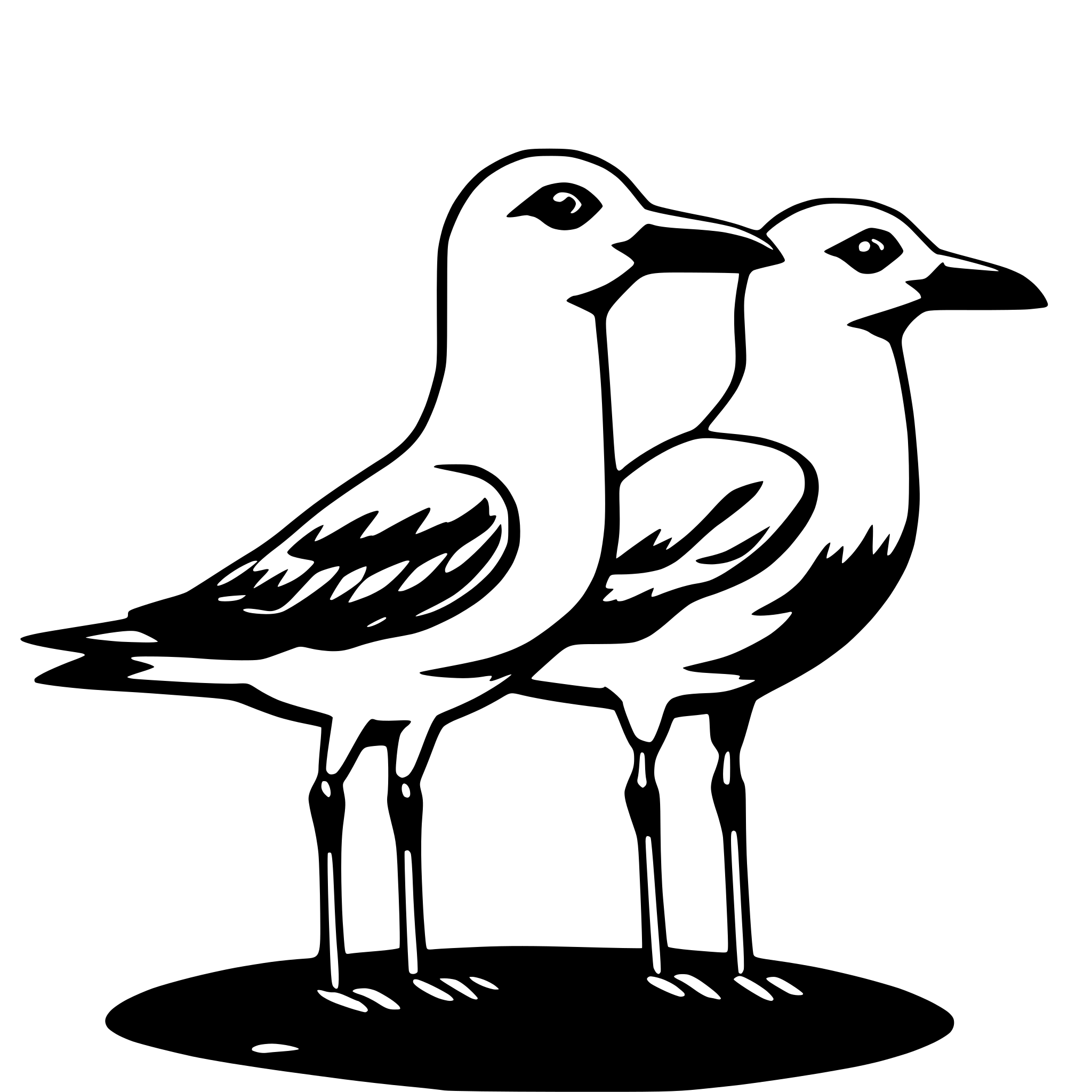 AI-generated SVG of 'two seagulls'