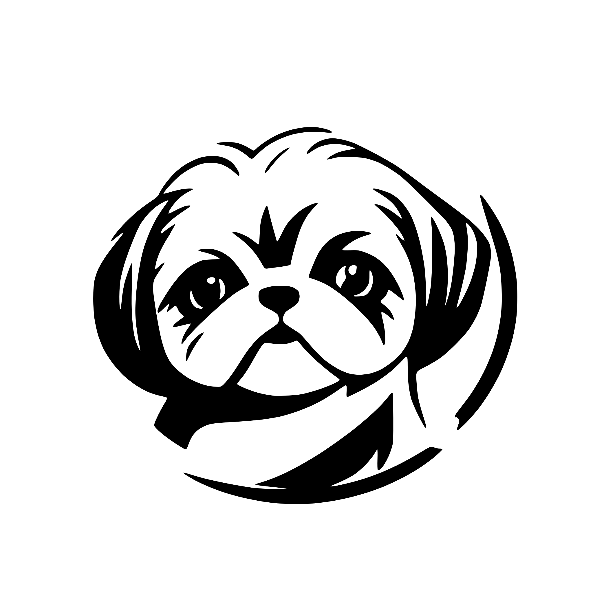 AI-generated SVG of 'shih tzu sweet face'