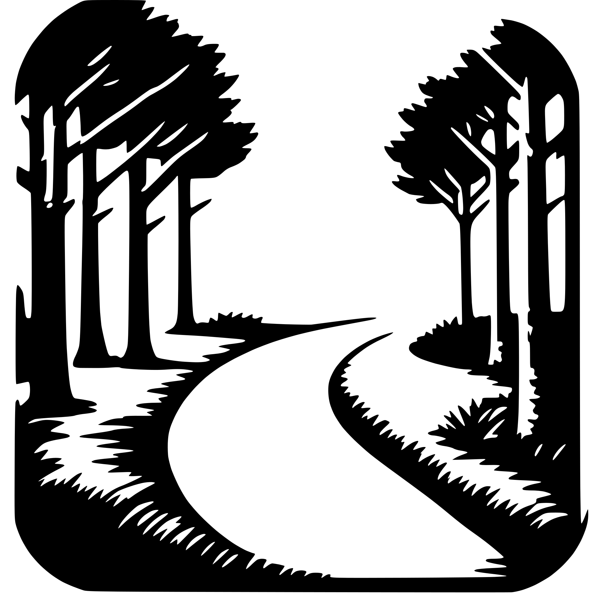 AI-generated SVG of a forest path