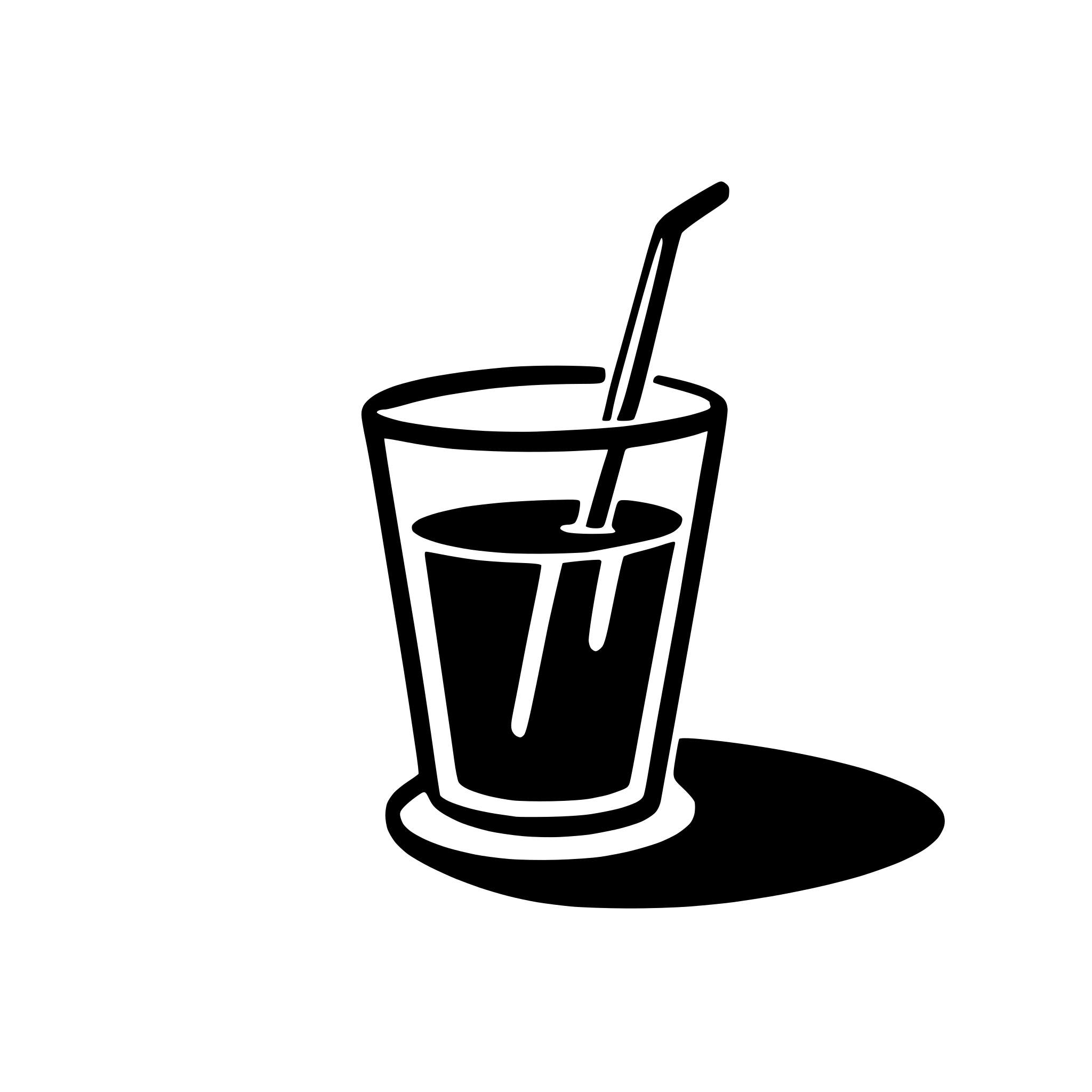 AI-generated SVG of a a glass of water with a straw