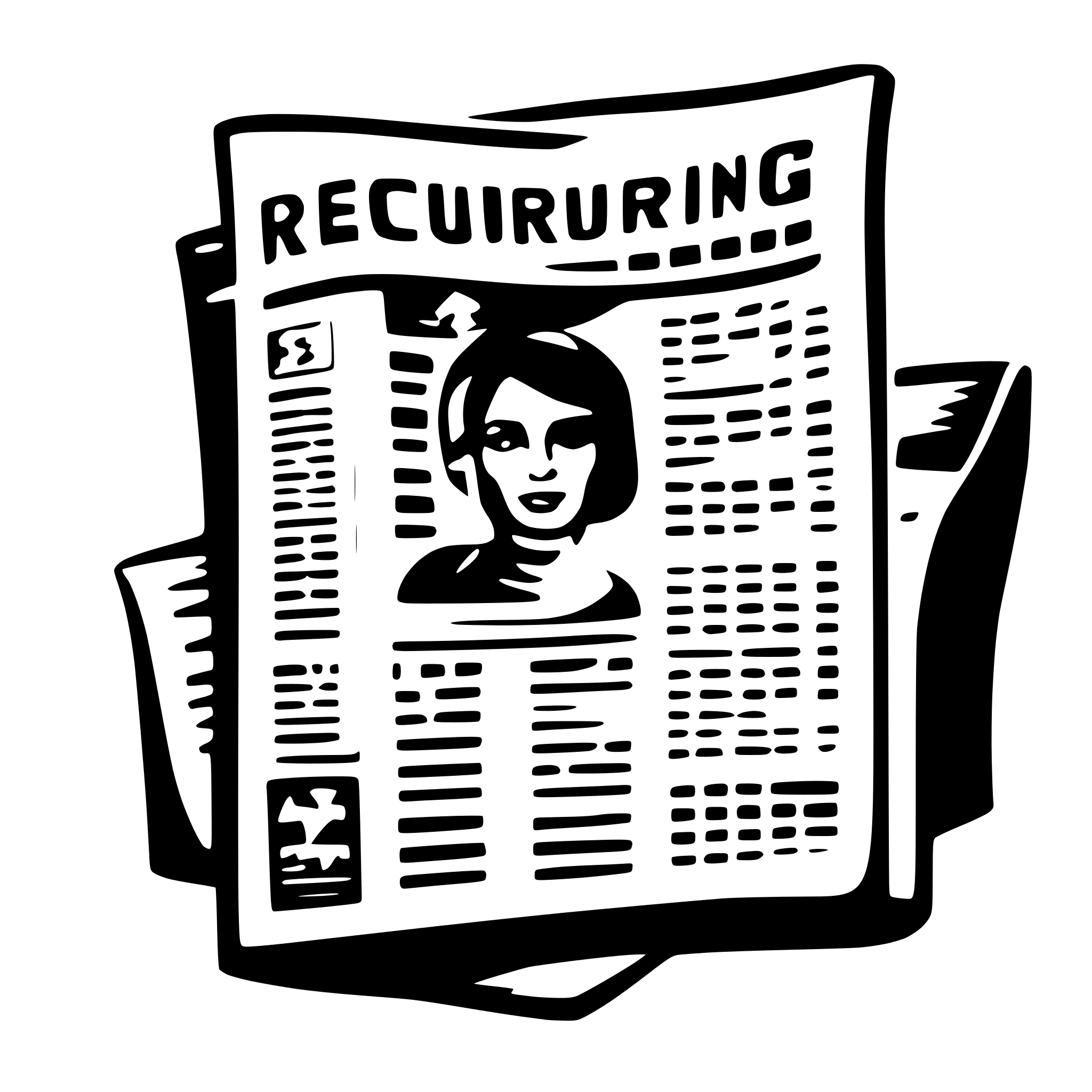 AI-generated SVG of a Newspaper recurring