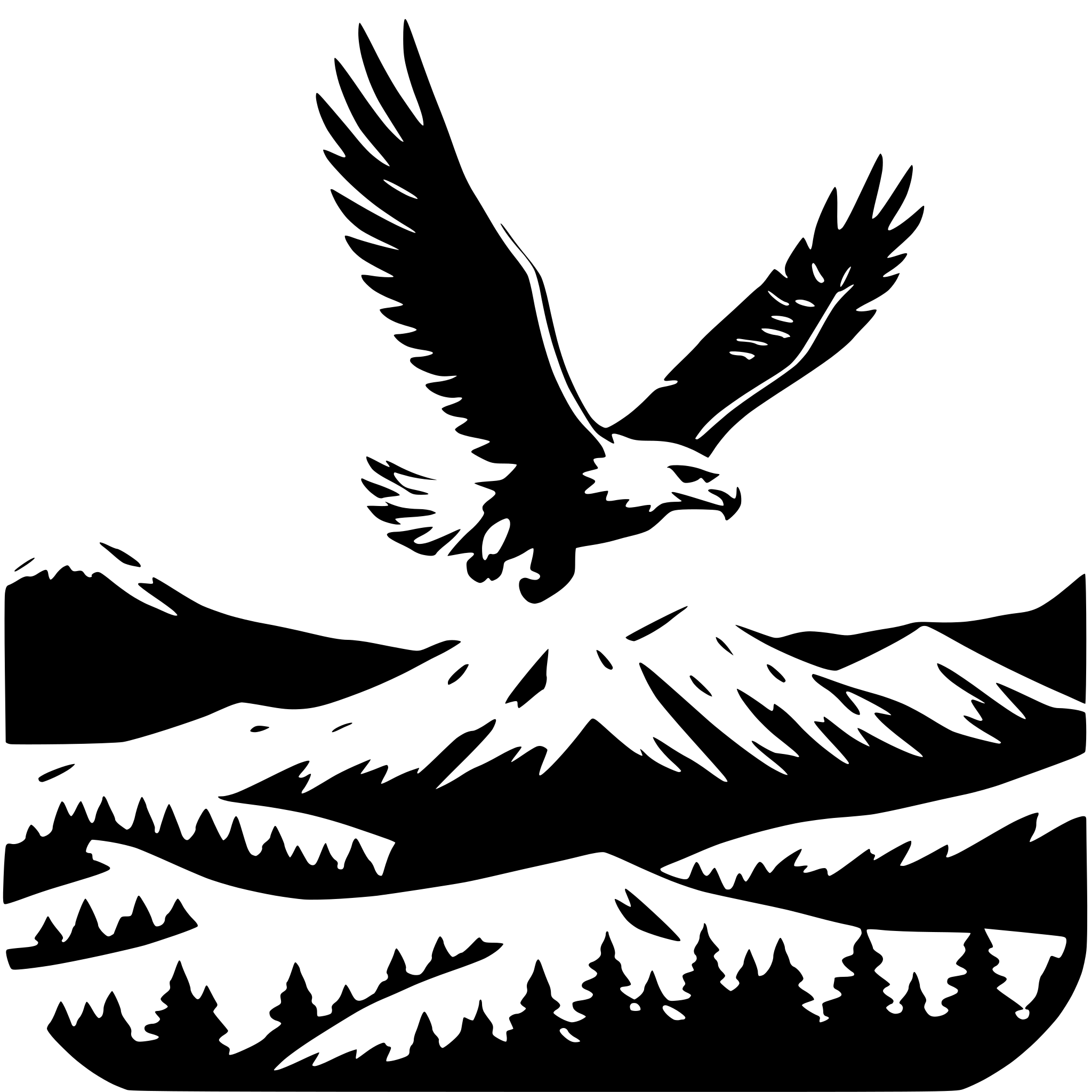 AI-generated SVG of a A majestic eagle soaring above snow-capped mountains AI-generated SVG of a A majestic eagle soaring above snow-capped mountains