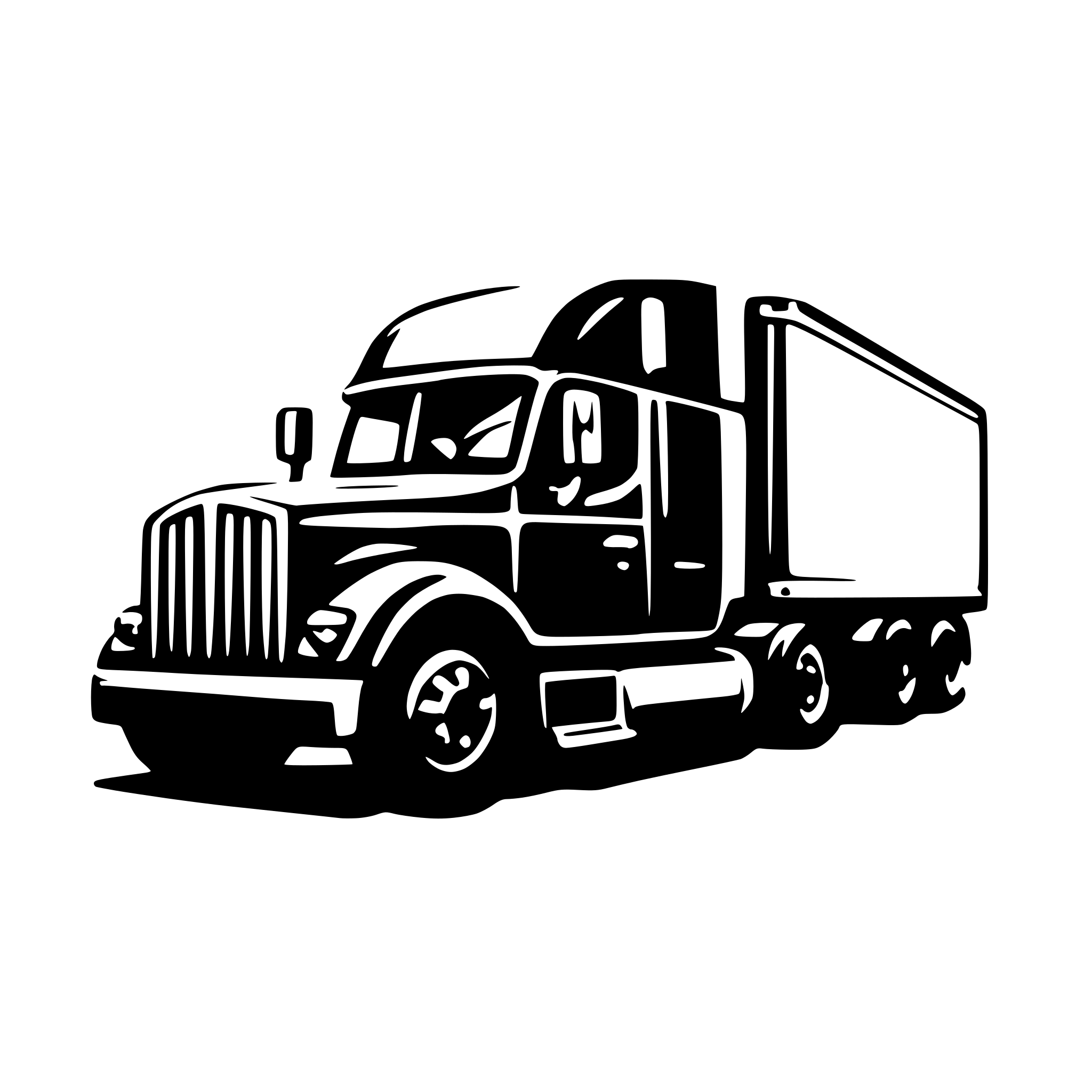AI-generated SVG of 'semi truck'