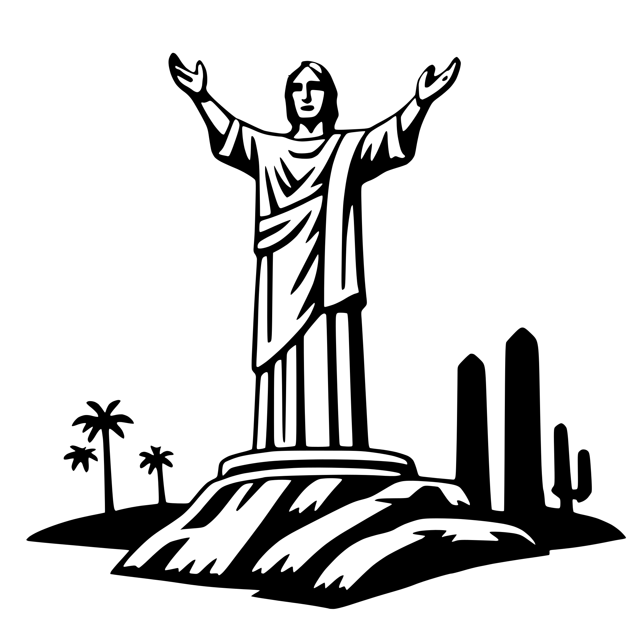 AI-generated SVG of a christ the redeemer