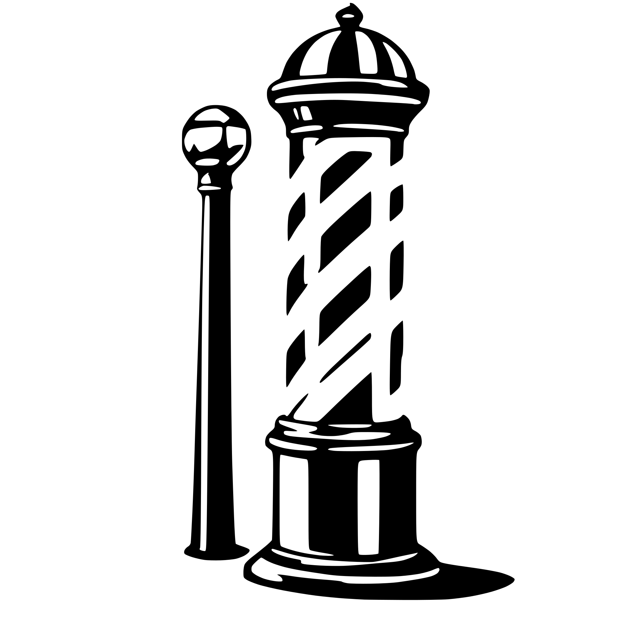 AI-generated SVG of a barber pole
