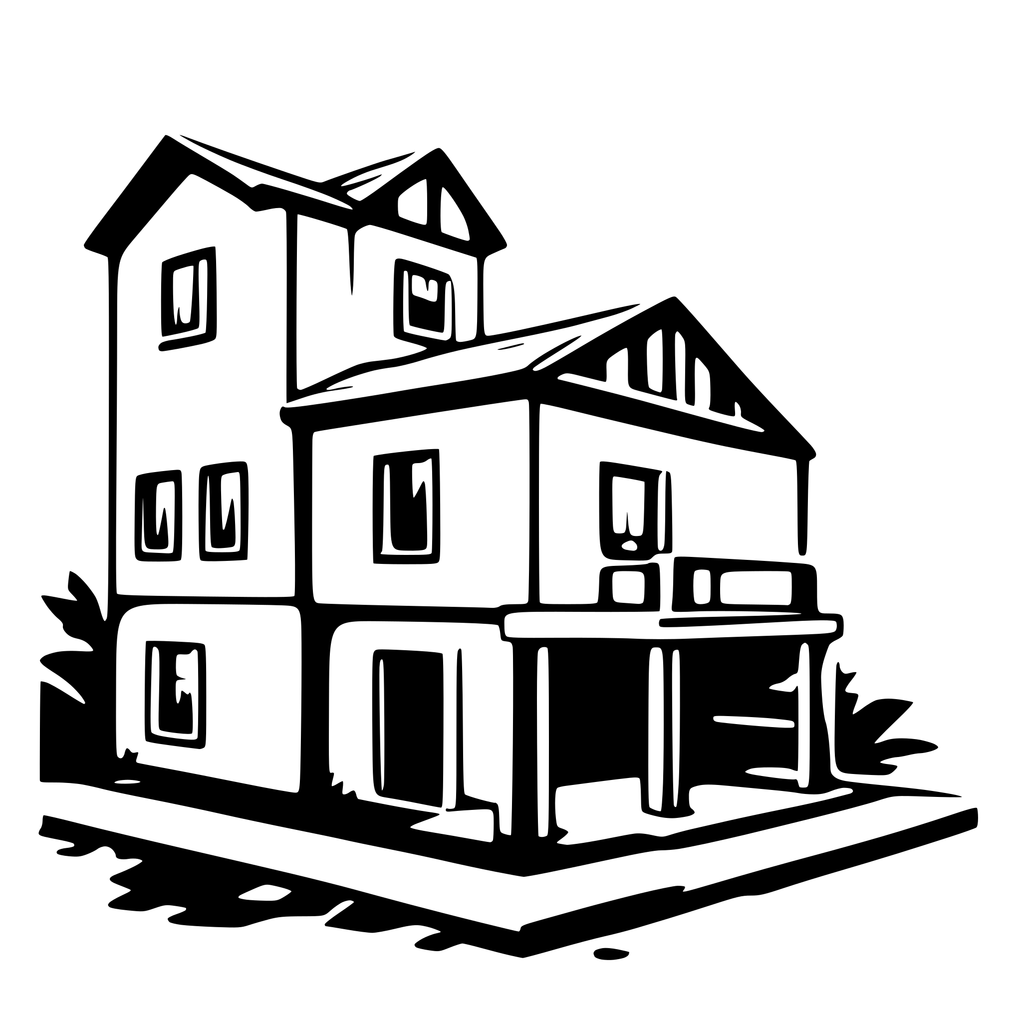 AI-generated SVG of a house construction