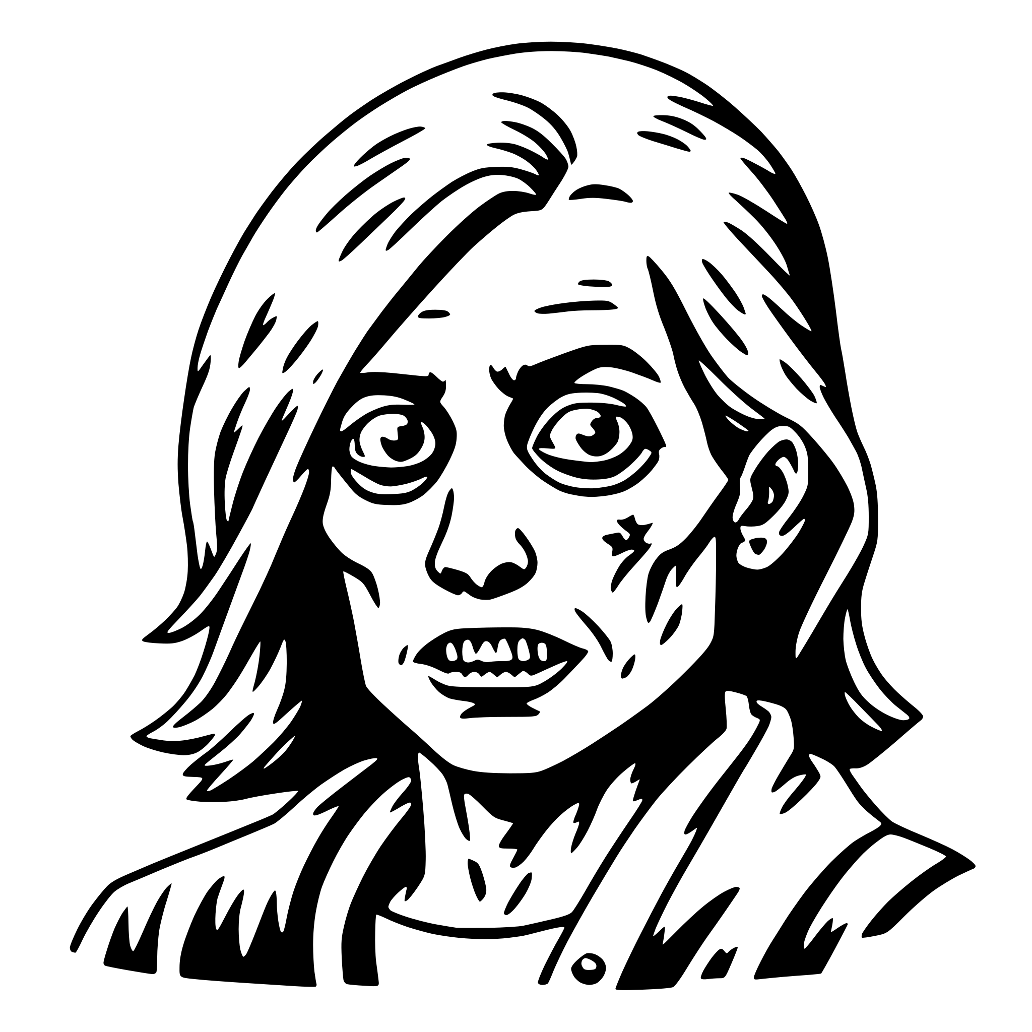AI-generated SVG of a zombie