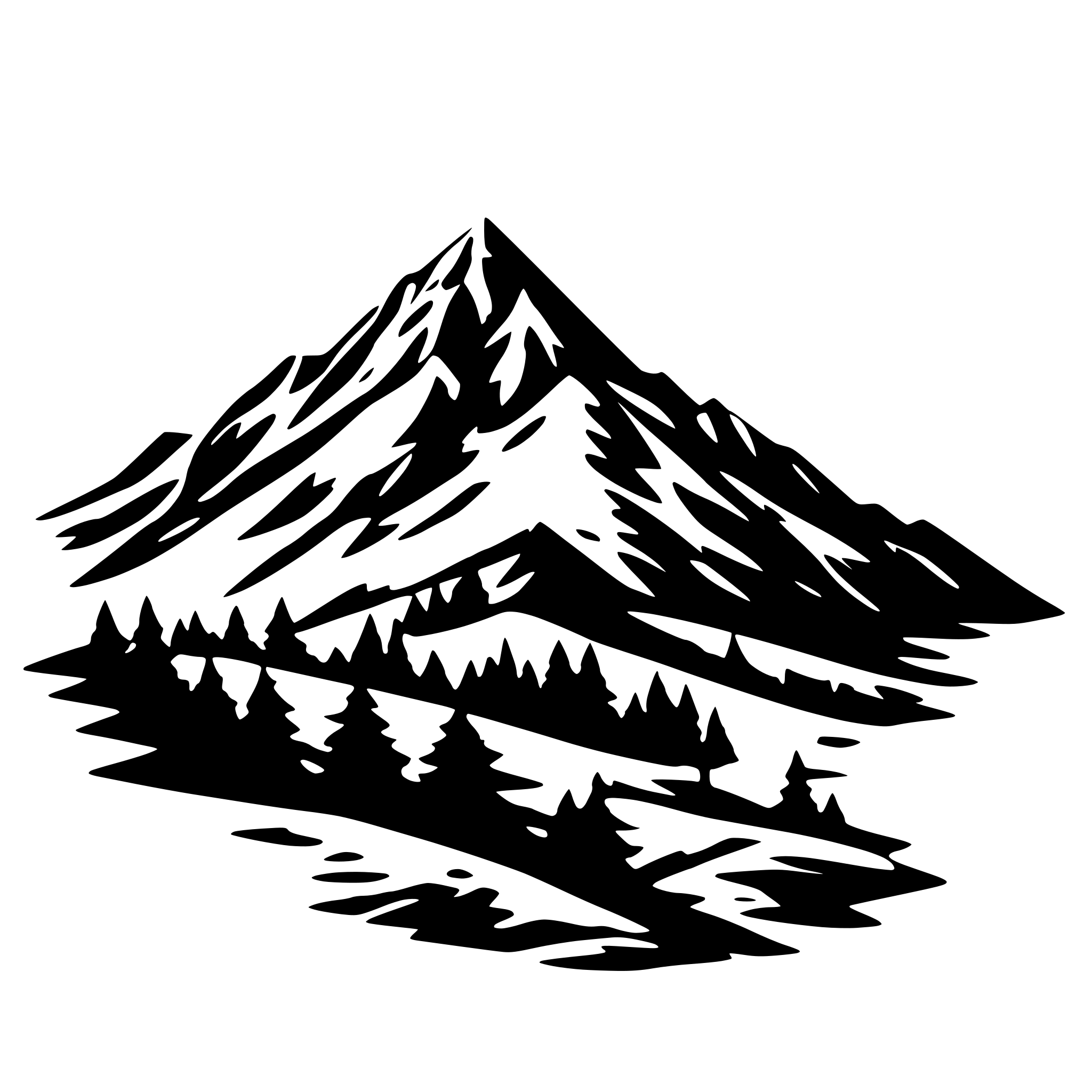 AI-generated SVG of 'summit shot of a mountain'