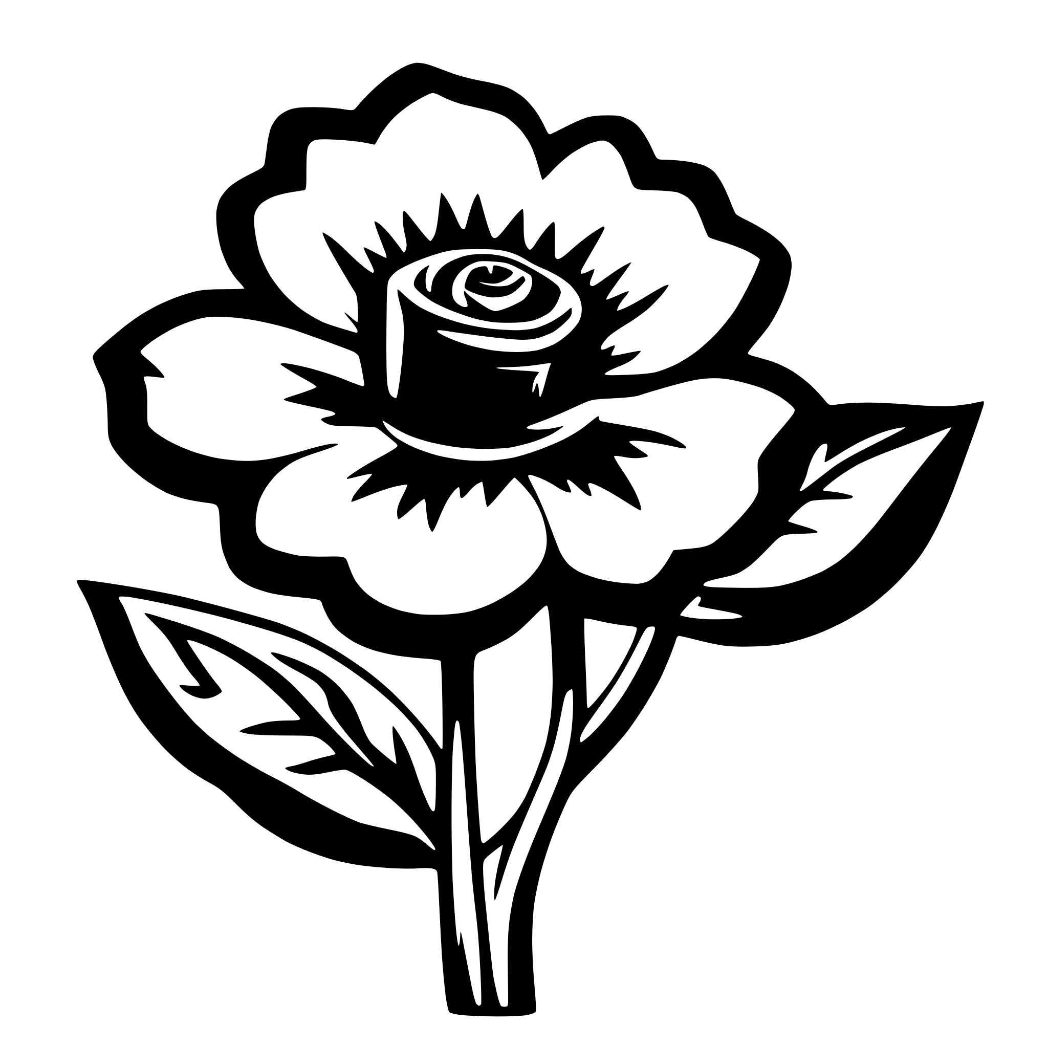 AI-generated SVG of 'create flower'