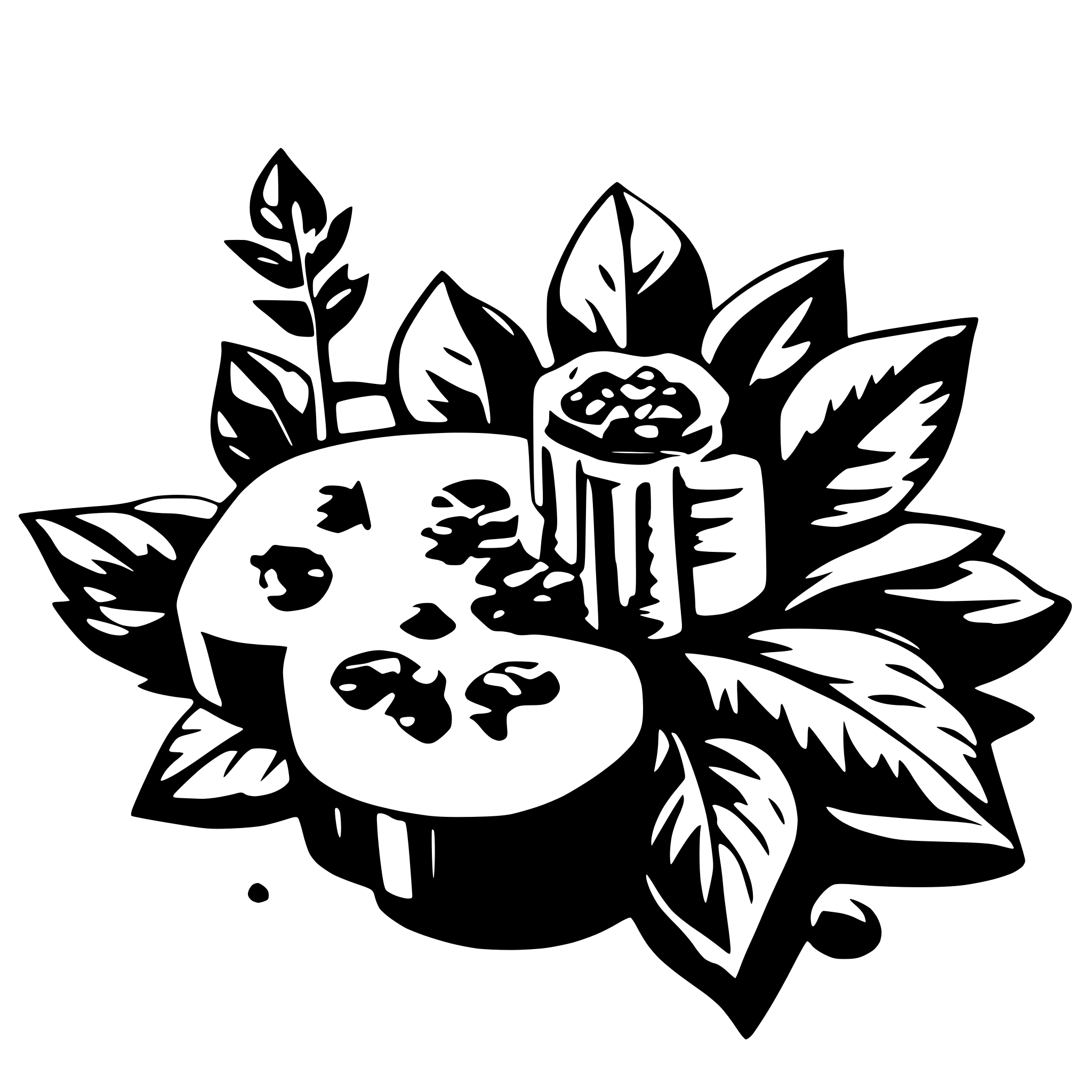 AI-generated SVG of a 黑金哥吉拉