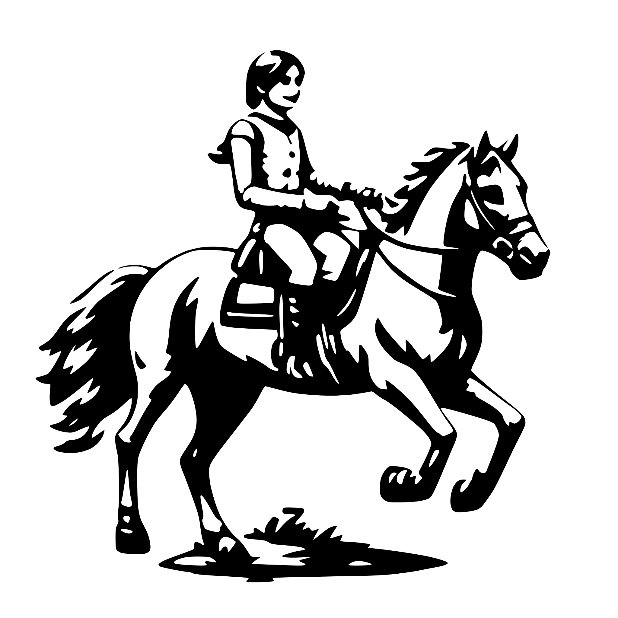 AI-generated SVG of 'Horse riding'